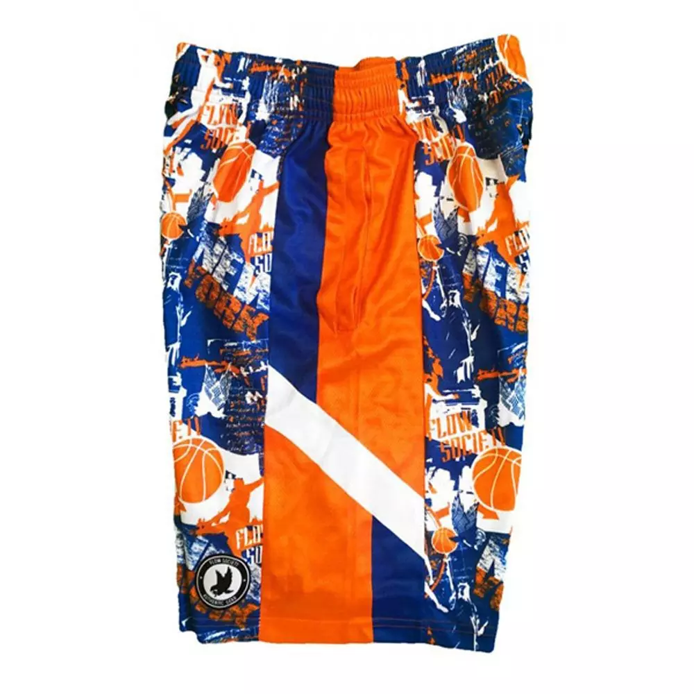 Flow Society Big Boys' NY Hoops Attack Shorts - Blue - BLUE