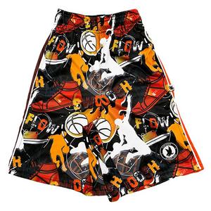 Flow Society Big Boys' Swoosh Black/Red Attack Shorts