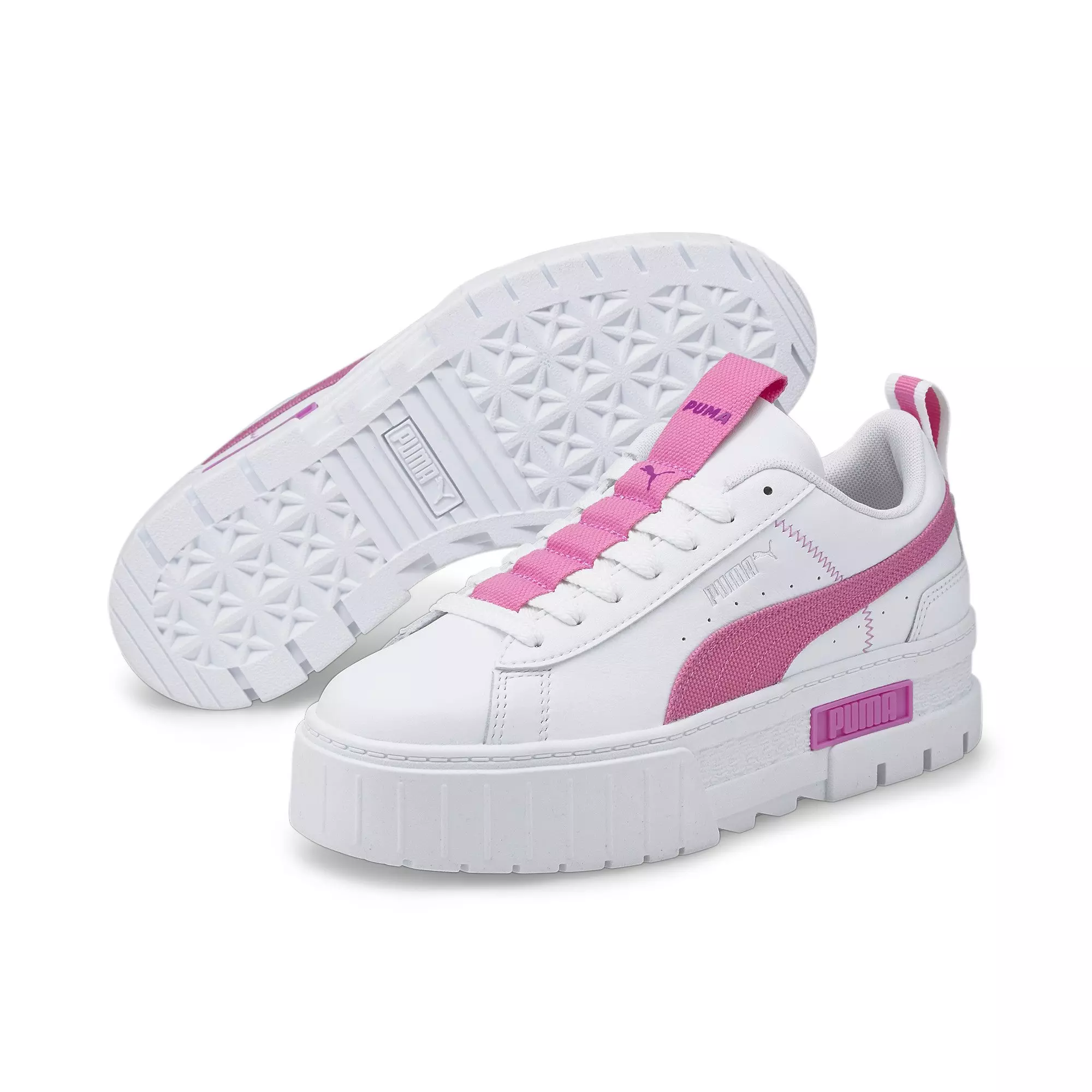 PUMA Mayze Lace "White/Pink" Women's Shoe - WHITE/PINK