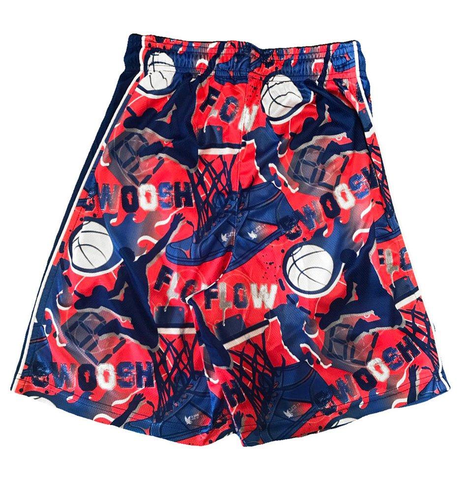 Flow Society Flow Swoosh Blue/Red Big Boys' Attack Shorts