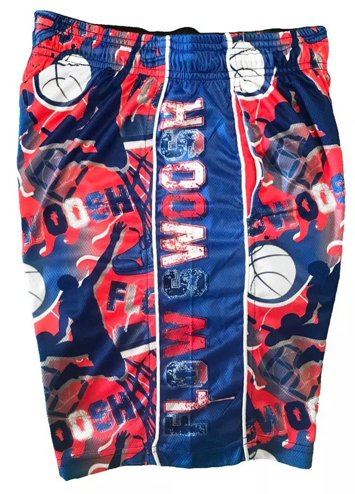 Flow Society Big Boys' Flow Swoosh Blue/Red Attack Shorts - BLUE/RED