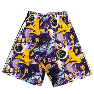 Flow Society Big Boys' Swoosh Purple/Gold Attack Shorts