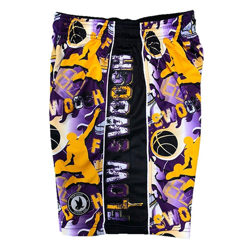 Flow Society Swoosh Purple/Gold Big Boys' Attack Shorts