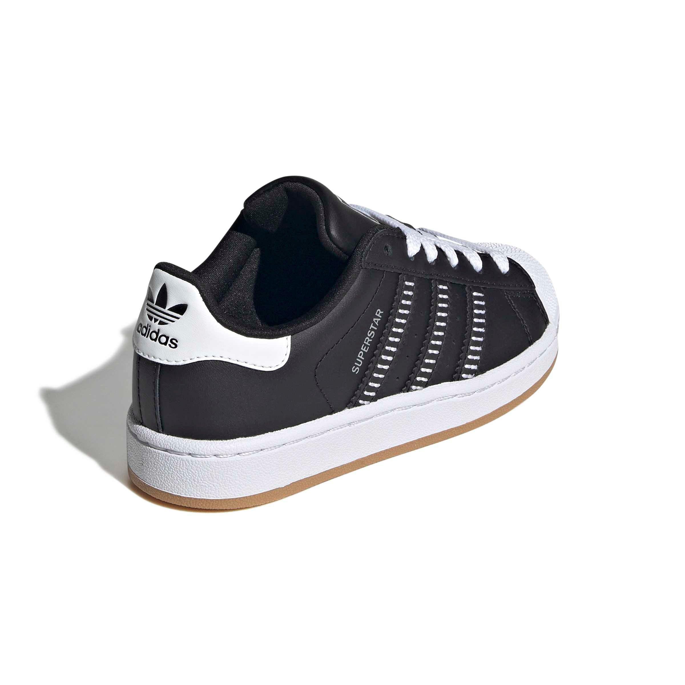 adidas Originals Superstar II "Core Black/Ftwr White/Ftwr White" Preschool Boys' Shoe - BLACK/WHITE/WHITE Thumbnail View 4