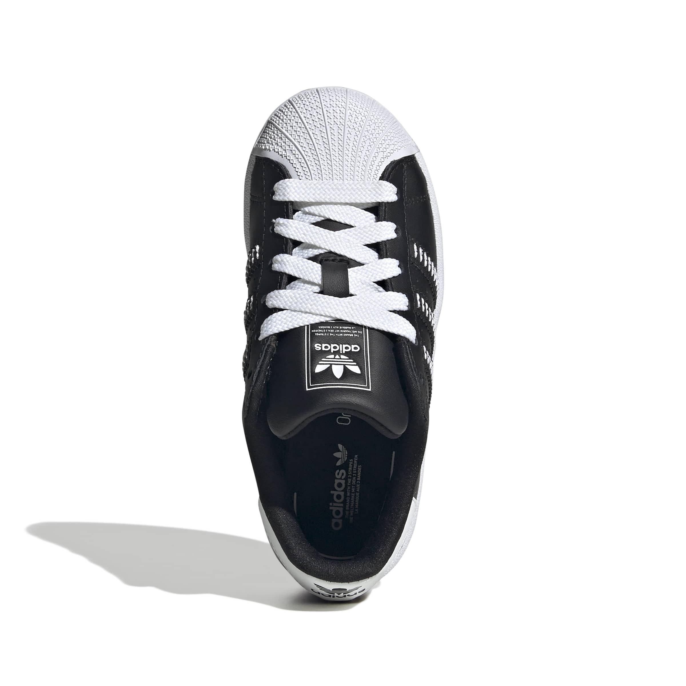 adidas Originals Superstar II "Core Black/Ftwr White/Ftwr White" Preschool Boys' Shoe - BLACK/WHITE/WHITE Thumbnail View 5