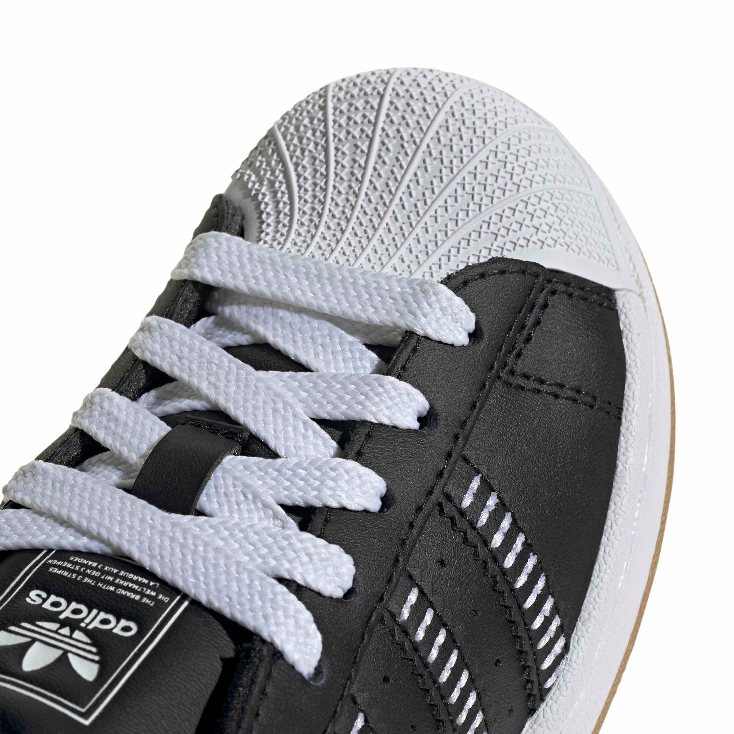 adidas Originals Superstar II "Core Black/Ftwr White/Ftwr White" Preschool Boys' Shoe - BLACK/WHITE/WHITE Thumbnail View 7