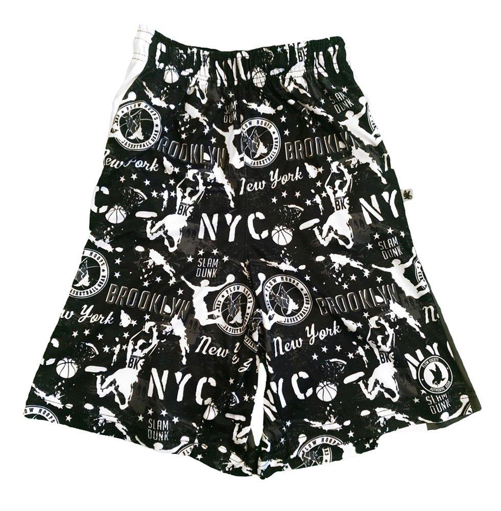 Flow Society Big Boys' Brooklyn Hoops Attack Shorts - Black - BLACK Thumbnail View 1