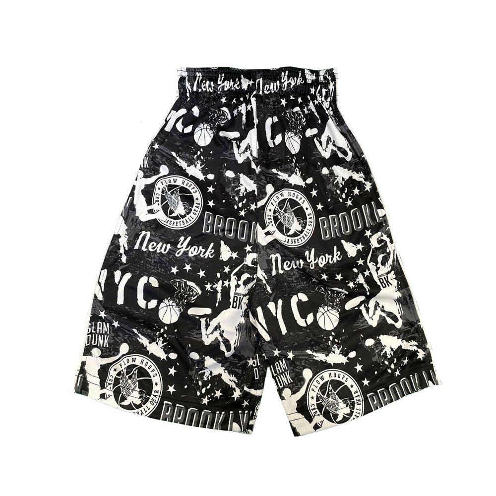 Flow Society Big Boys' Brooklyn Hoops Attack Shorts - Black - BLACK Thumbnail View 2