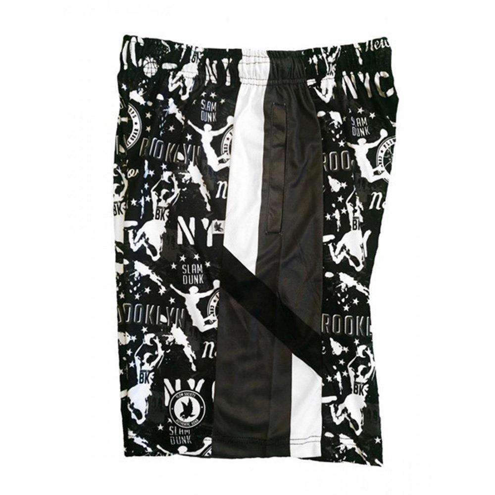 Flow Society Big Boys' Brooklyn Hoops Attack Shorts - Black - BLACK Thumbnail View 3
