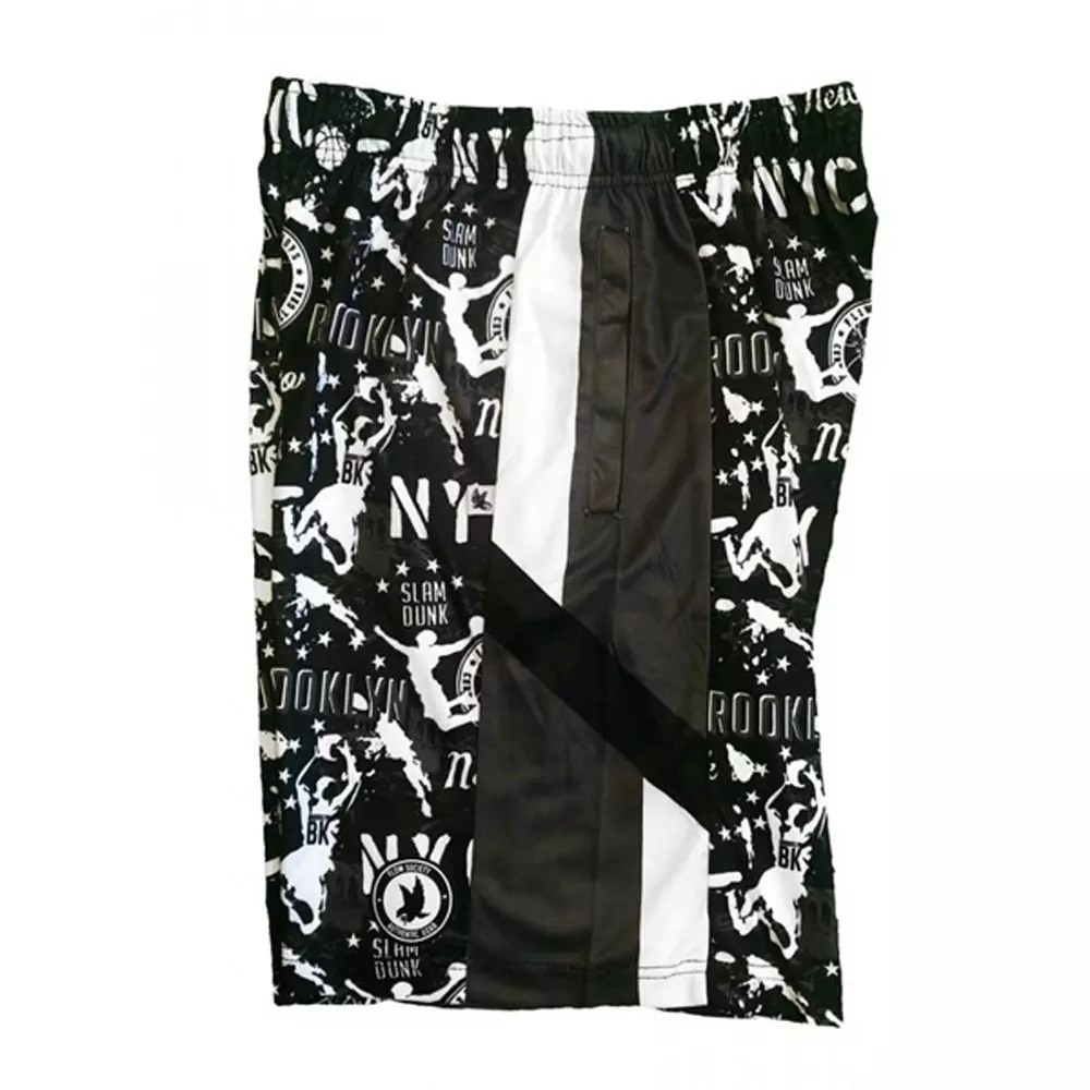 Flow Society Big Boys' Brooklyn Hoops Attack Shorts - Black - BLACK