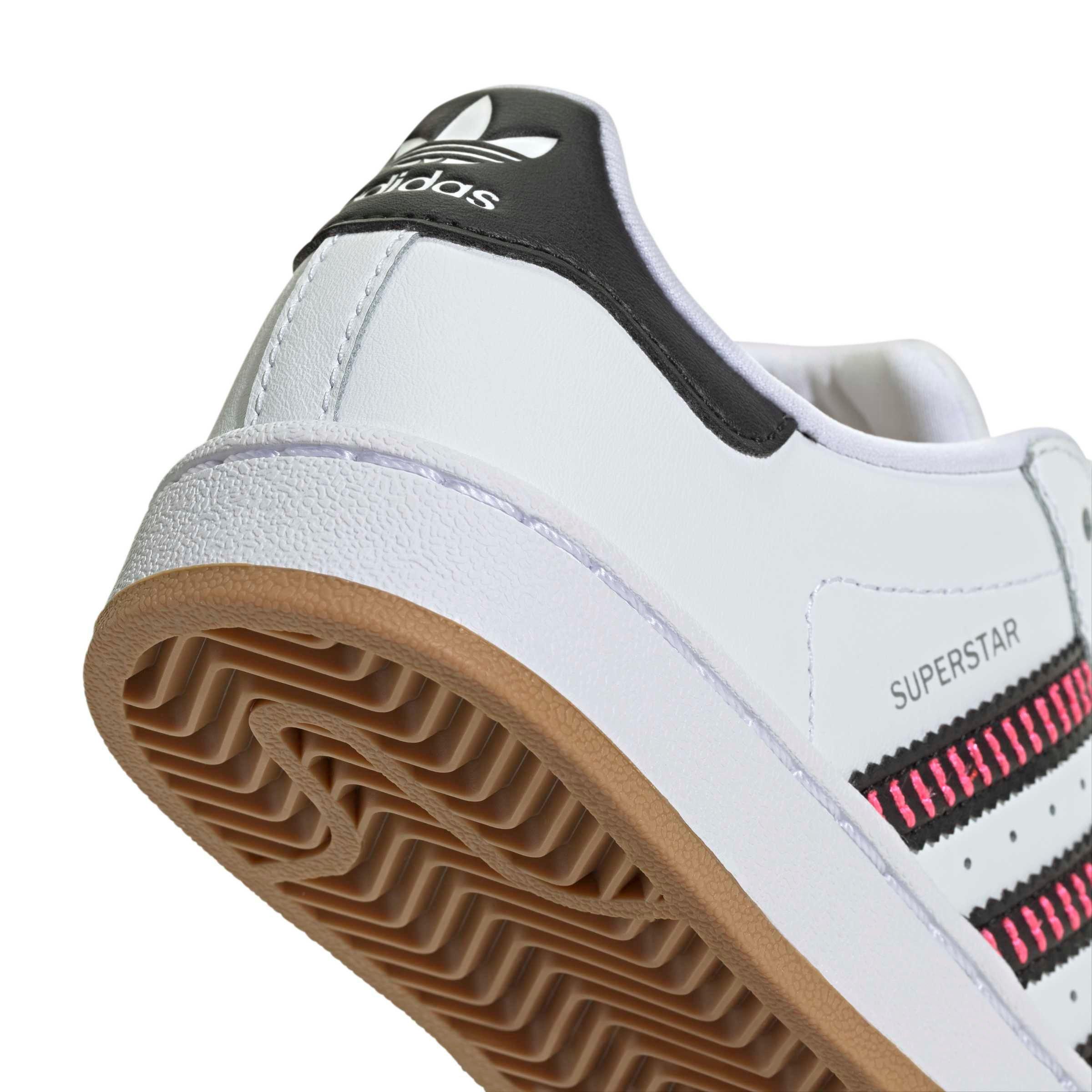 adidas Originals Superstar II "Ftwr White/Core Black/Lucid Pink" Preschool Boys' Shoe - WHITE/BLACK/PINK Thumbnail View 8