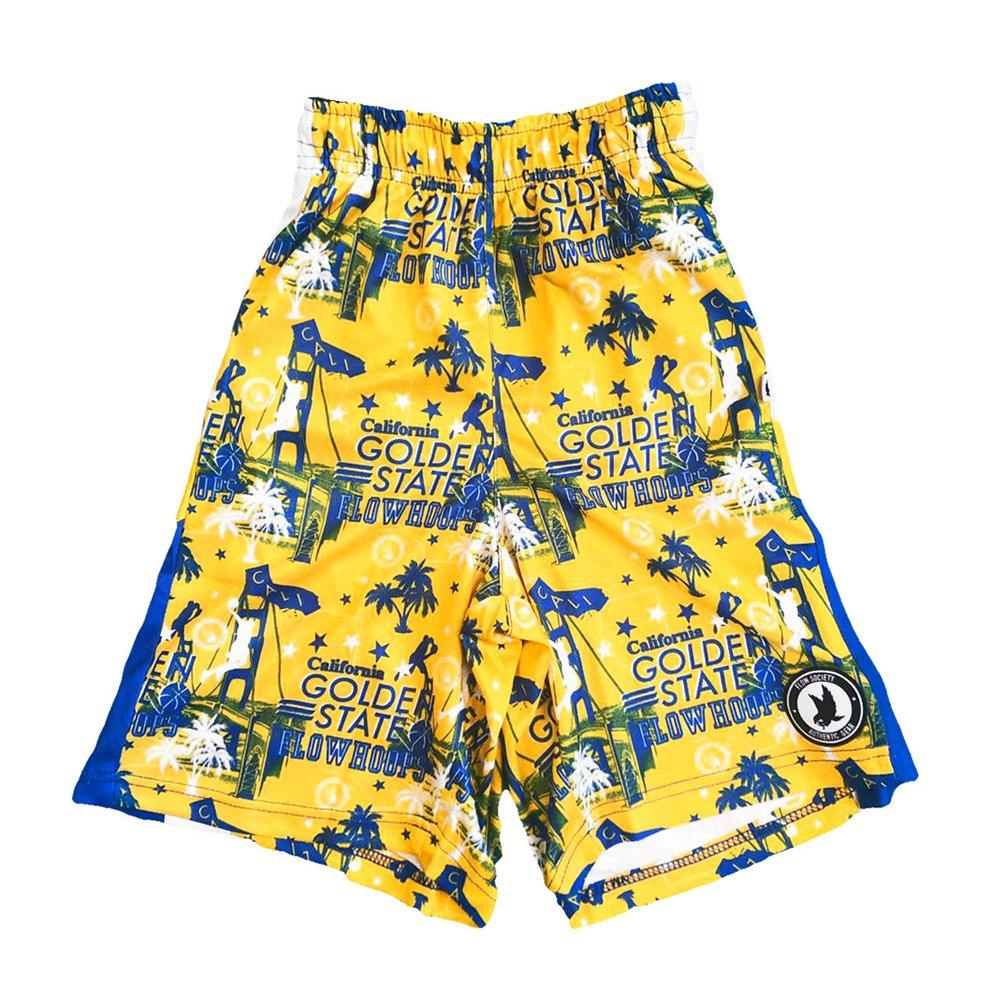 Flow Society Golden State Hoops Big Boys' Yellow Attack Shorts