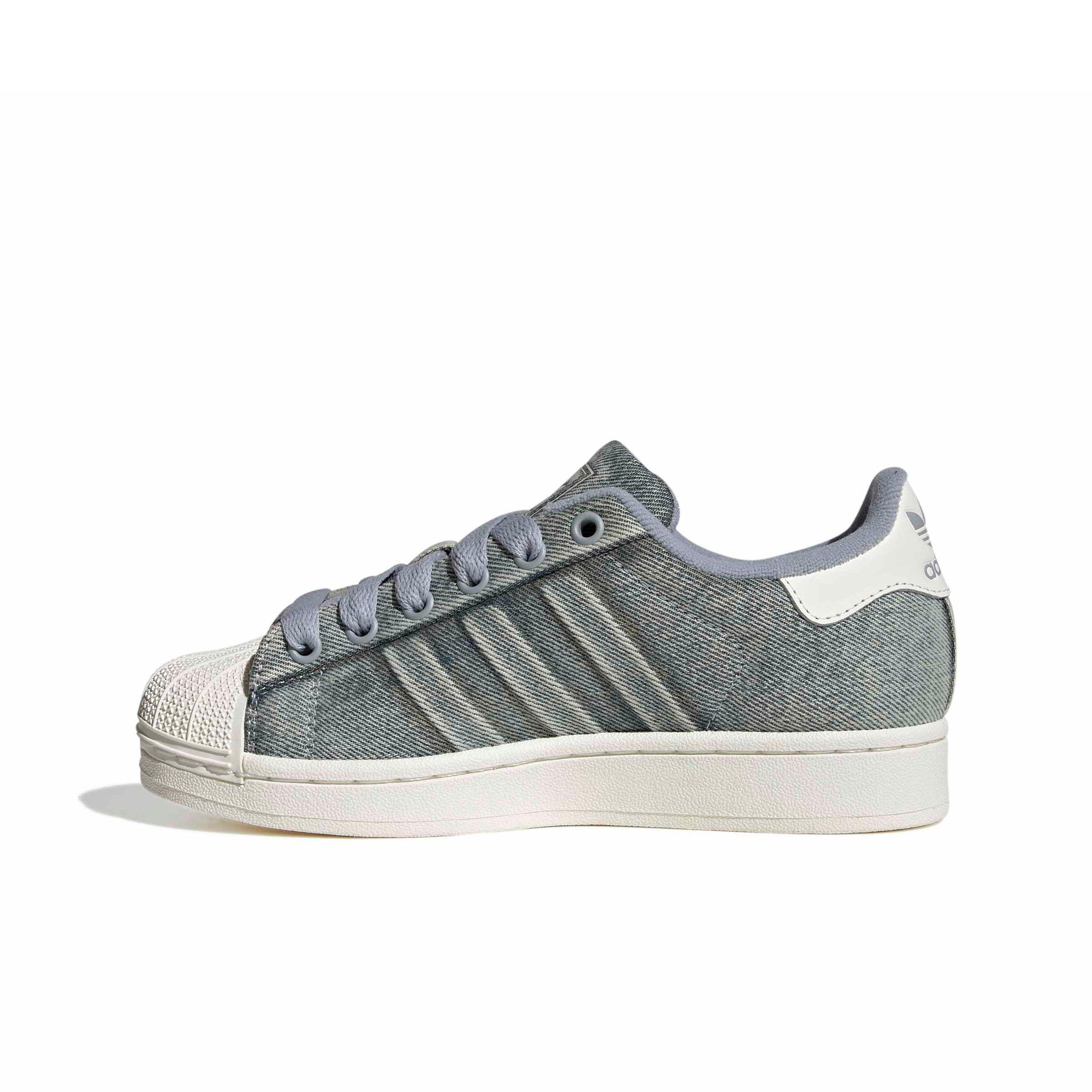 adidas Originals Superstar II "Grey/Core White" Grade School Girls' Shoe - GREY/WHITE Thumbnail View 2