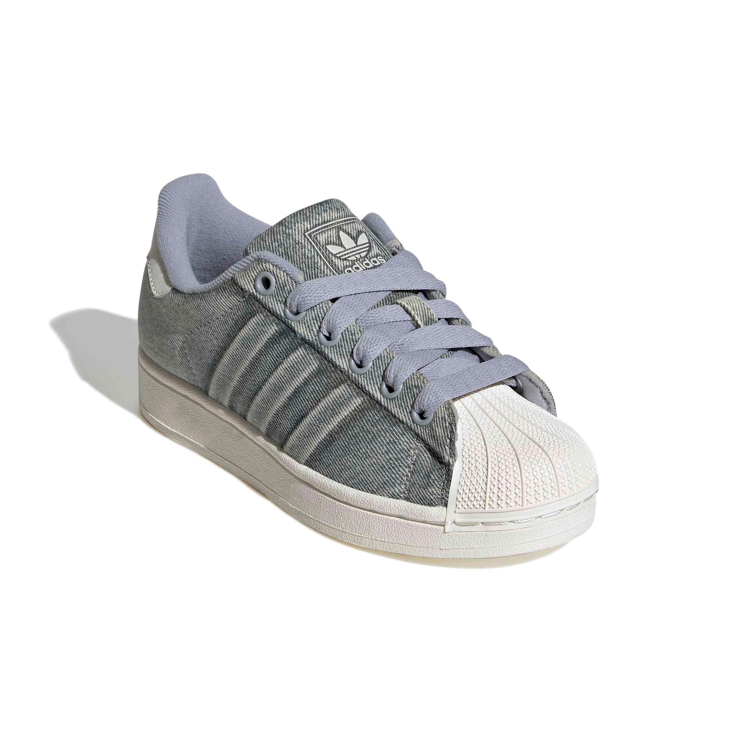 adidas Originals Superstar II "Grey/Core White" Grade School Girls' Shoe - GREY/WHITE Thumbnail View 3