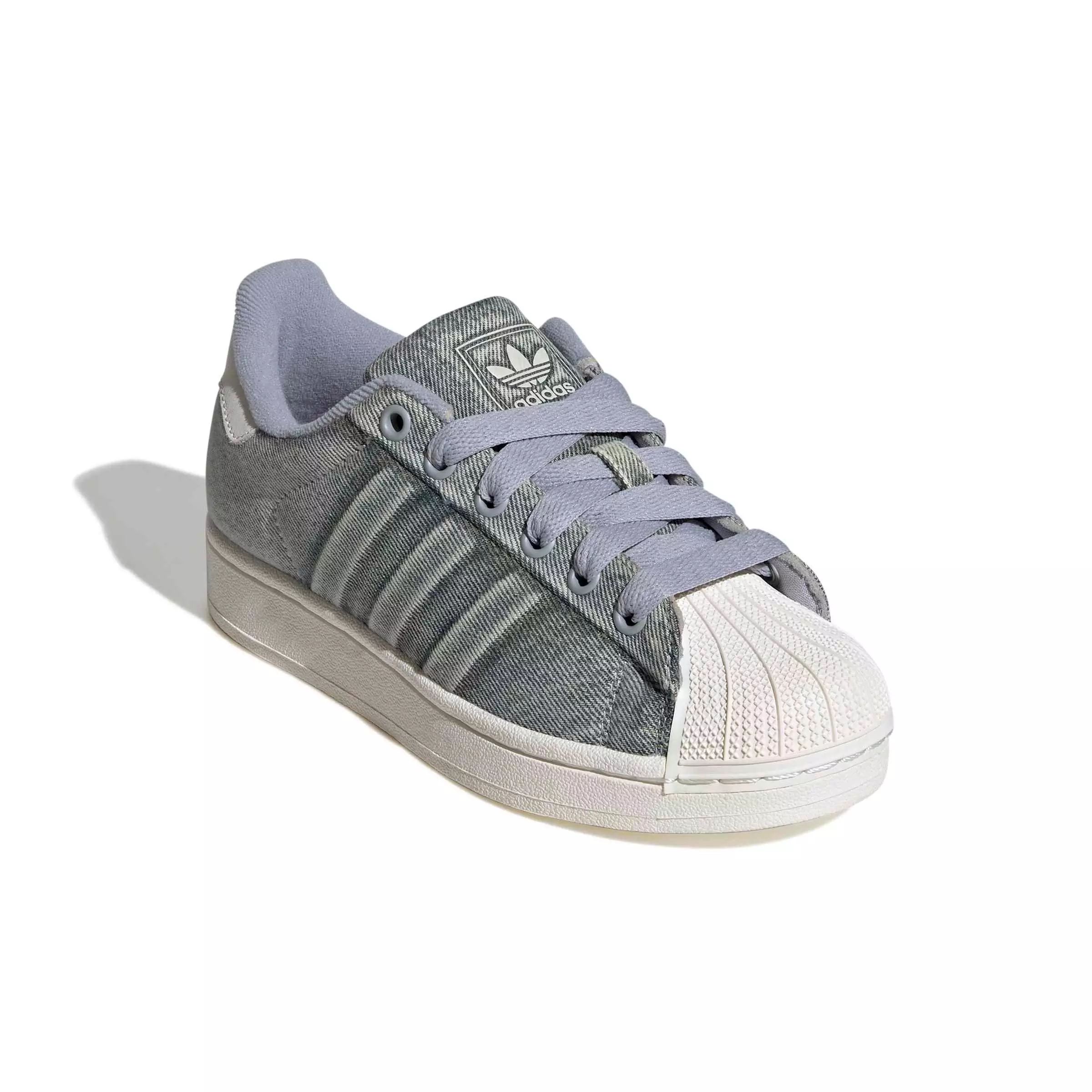 adidas Originals Superstar II "Grey/Core White" Grade School Girls' Shoe - GREY/WHITE