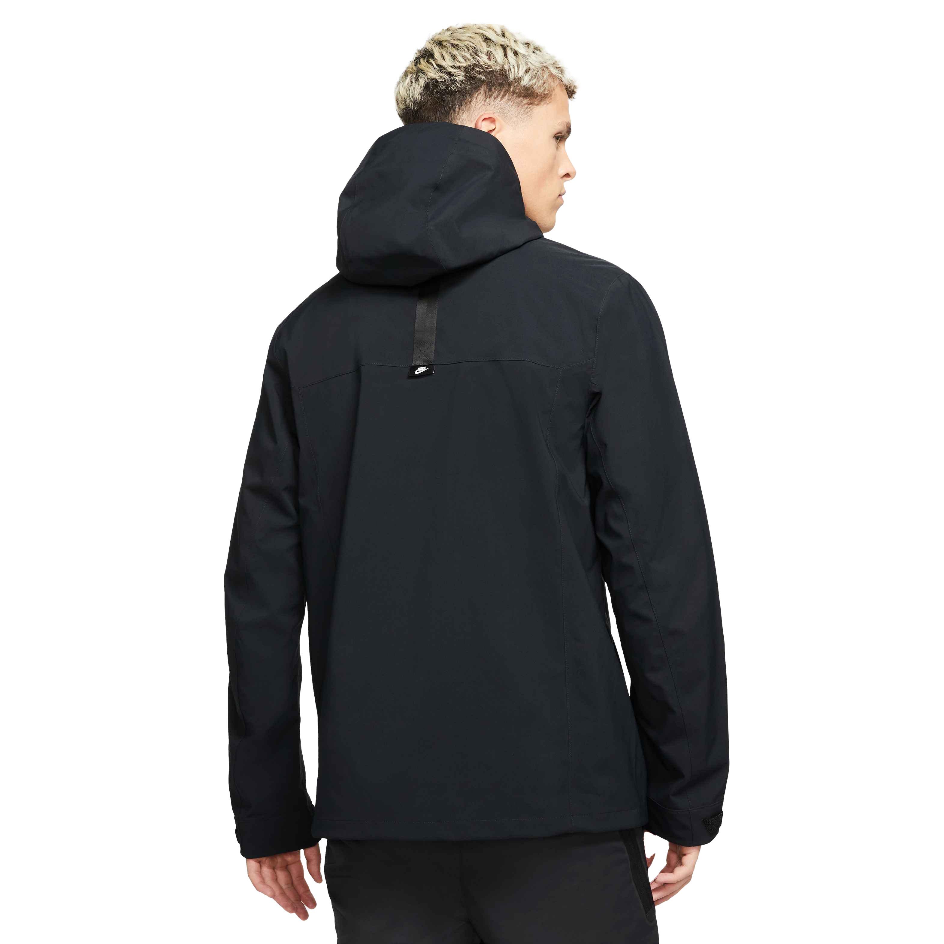 Nike Men's Sportswear Storm-FIT ADV M65 Shell Hooded Black Jacket - BLACK Thumbnail View 2
