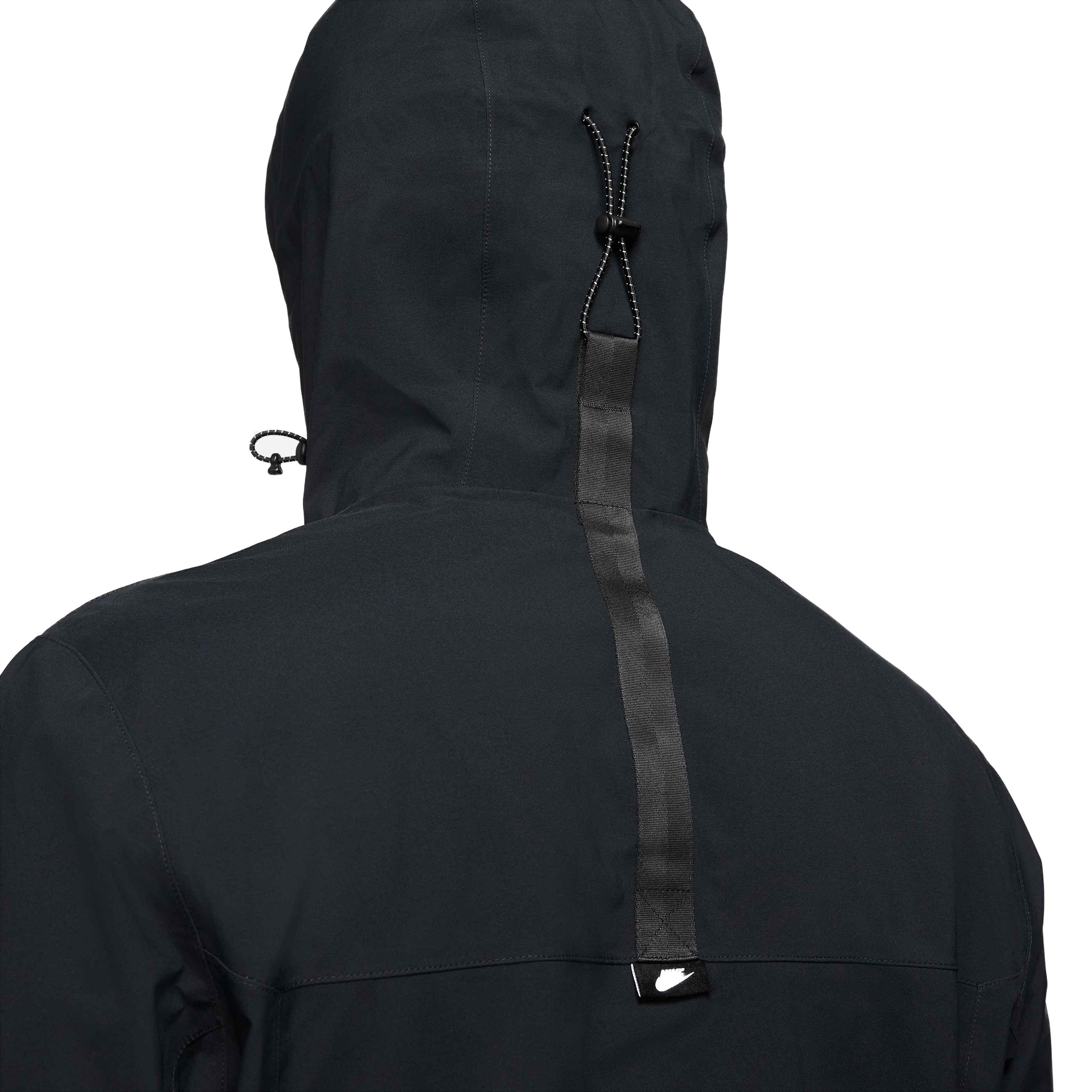 Nike Men's Sportswear Storm-FIT ADV M65 Shell Hooded Black Jacket - BLACK Thumbnail View 7
