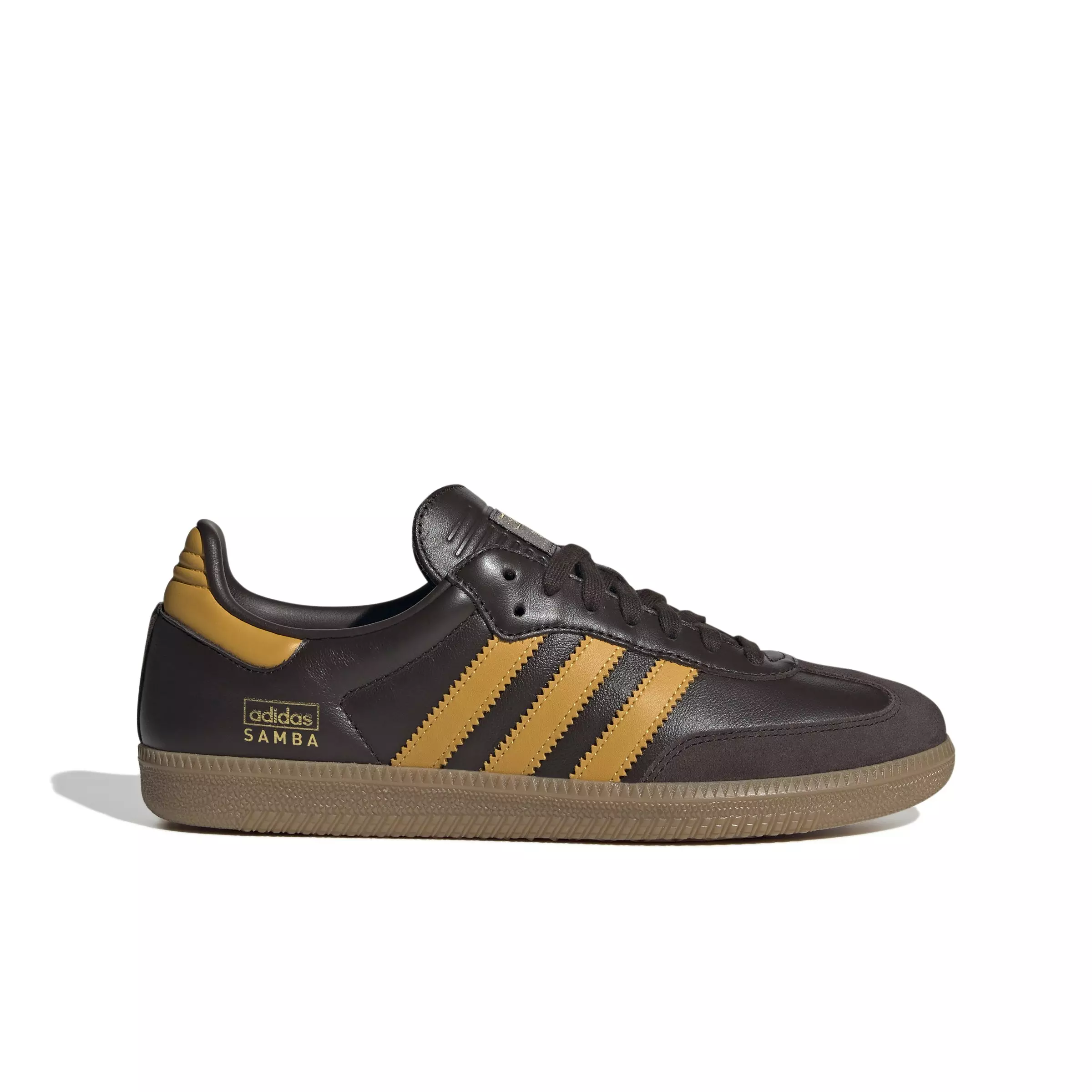 adidas Originals Samba OG "Dark Brown/Preloved Yellow/Gum 4" Men's Shoe - DK BROWN/YELLOW/GUM