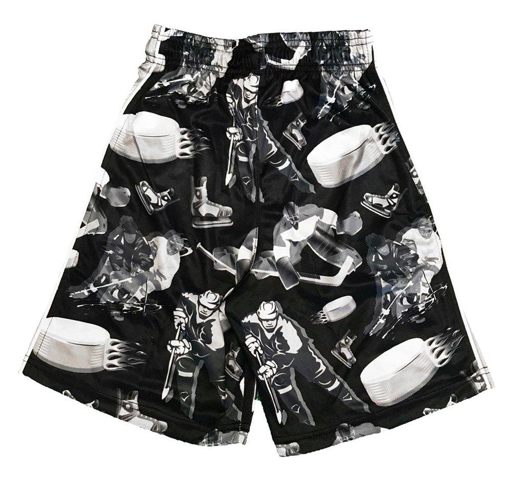 Flow Society Slap Shot Big Boys' Silver/Black Attack Shorts