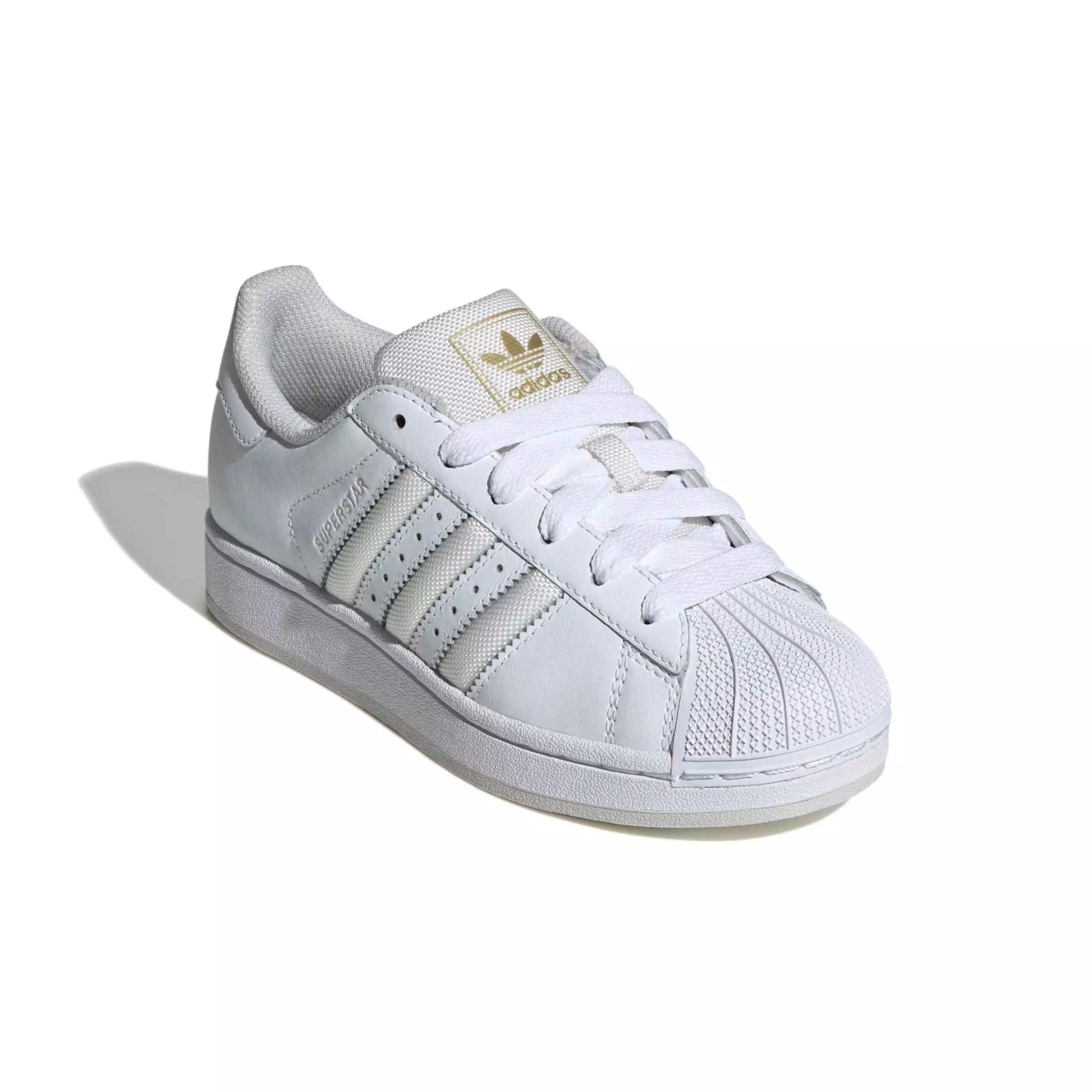 adidas Originals Superstar II "Ftwr White/Grey One/Gold Metallic" Grade School Boys' Shoe - WHITE/GREY/GOLD