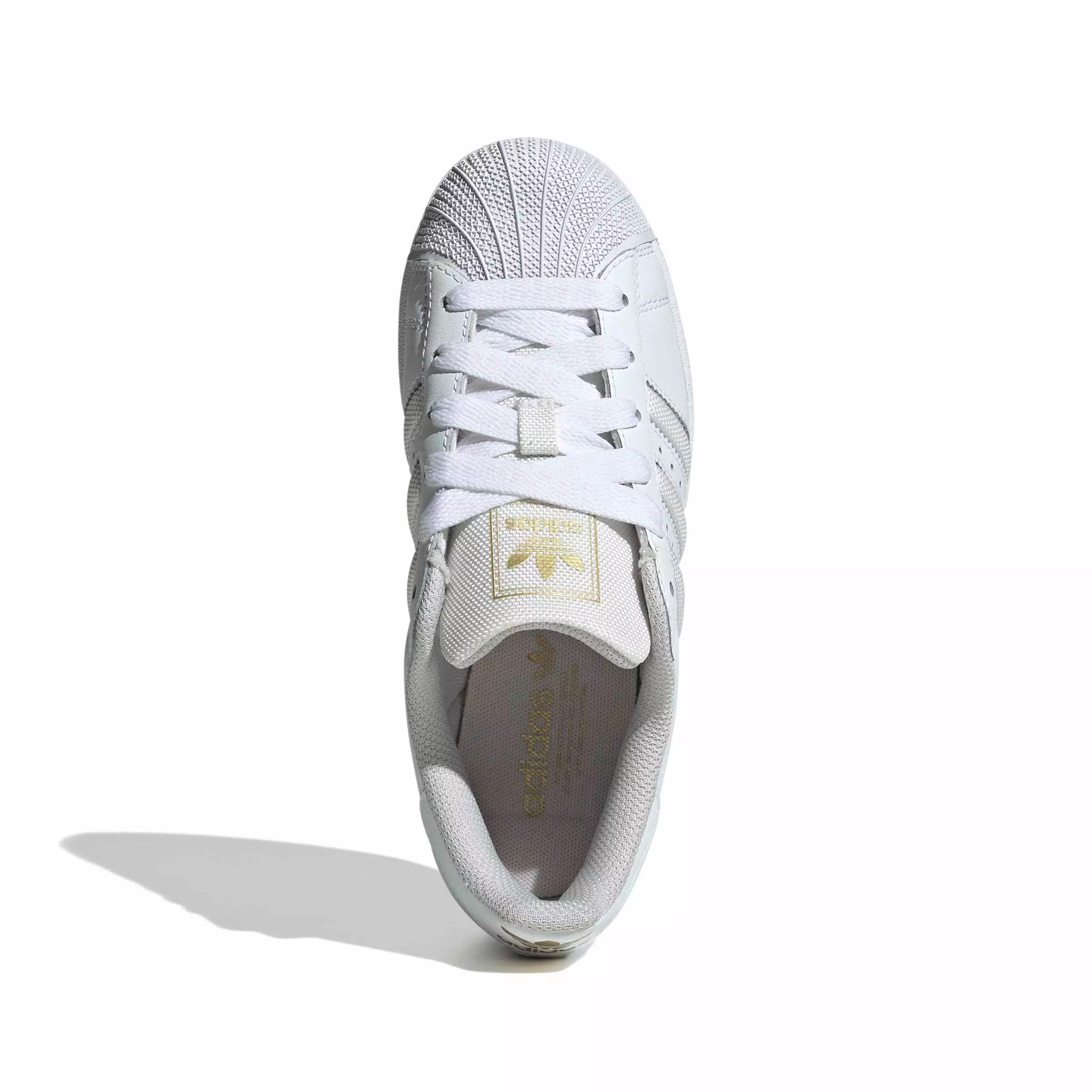 adidas Originals Superstar II "Ftwr White/Grey One/Gold Metallic" Grade School Boys' Shoe - WHITE/GREY/GOLD