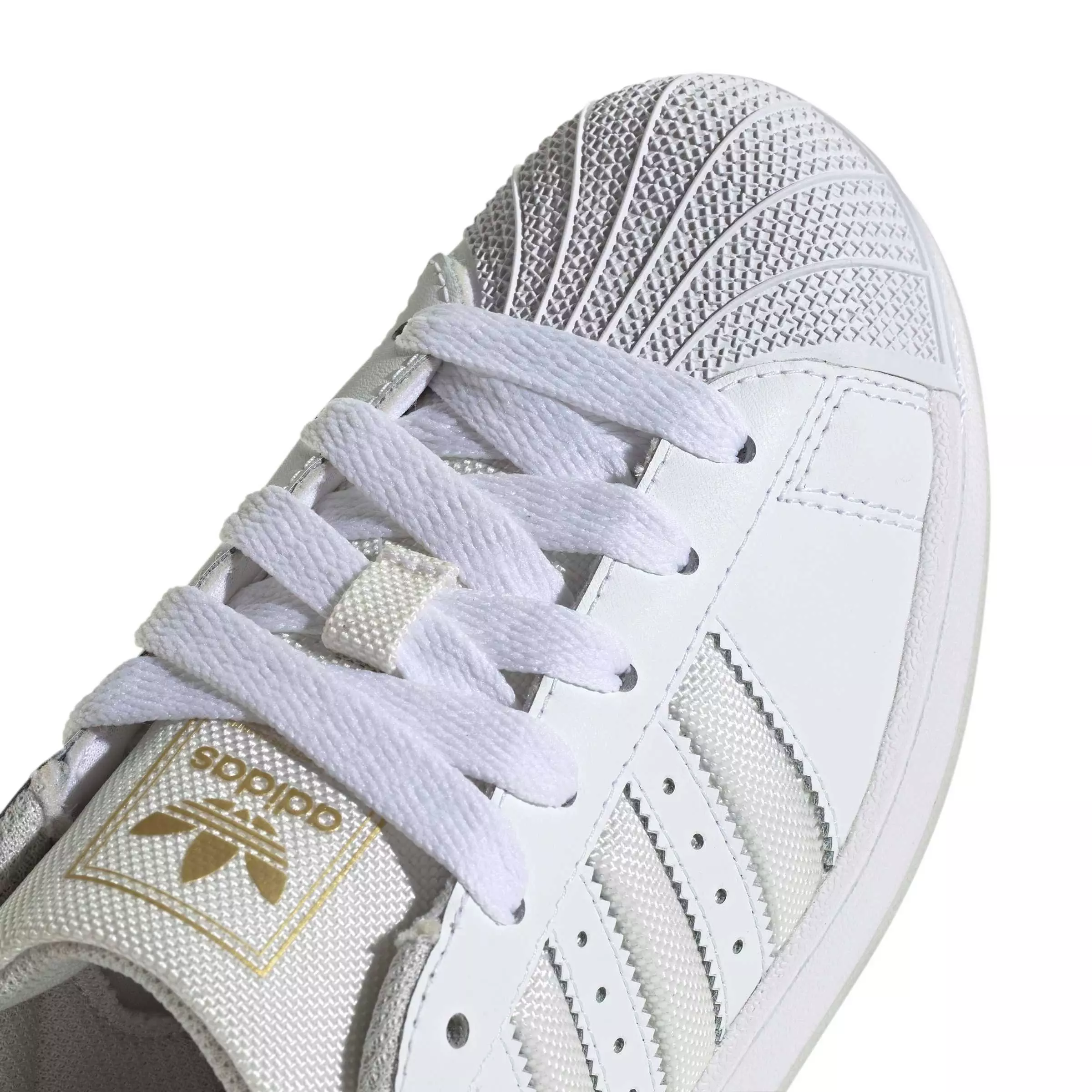 adidas Originals Superstar II "Ftwr White/Grey One/Gold Metallic" Grade School Boys' Shoe - WHITE/GREY/GOLD
