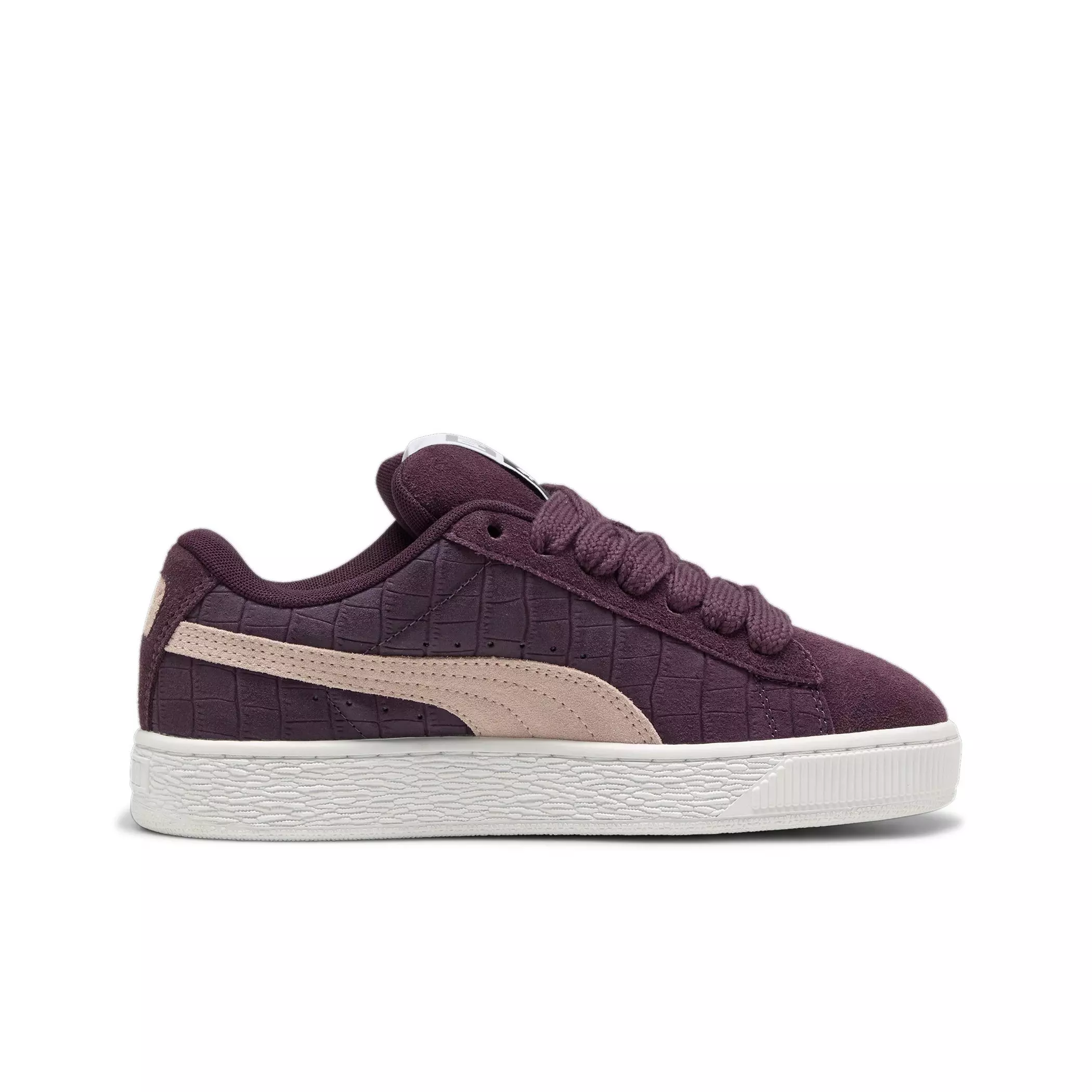 PUMA Suede XL Elevated "Midnight Plum/PUMA White" Women's Shoe - PLUM/WHITE