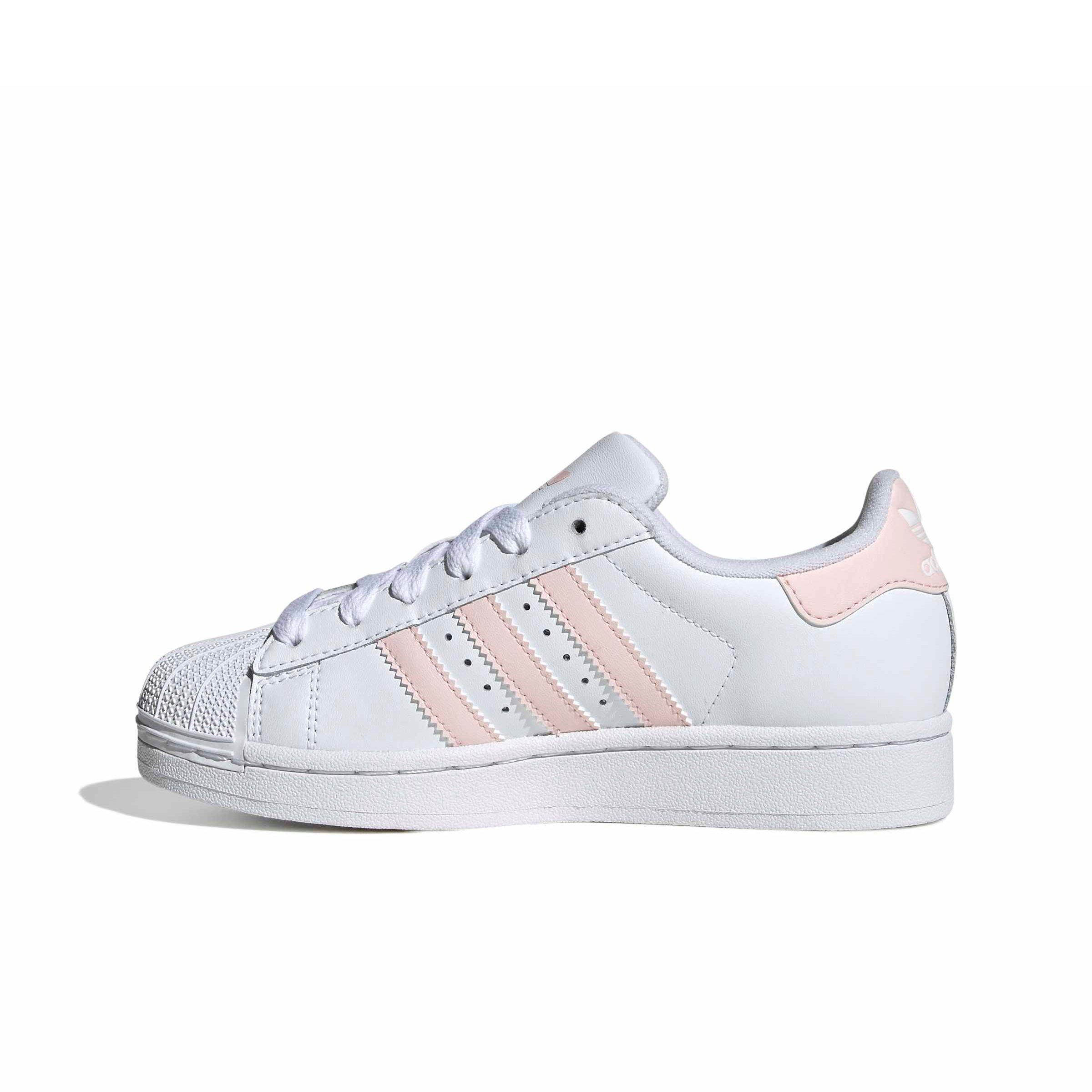 adidas Originals Superstar II Grade School Girls' "Ftwr White/Sandy Pink/Ftwr White" Shoe