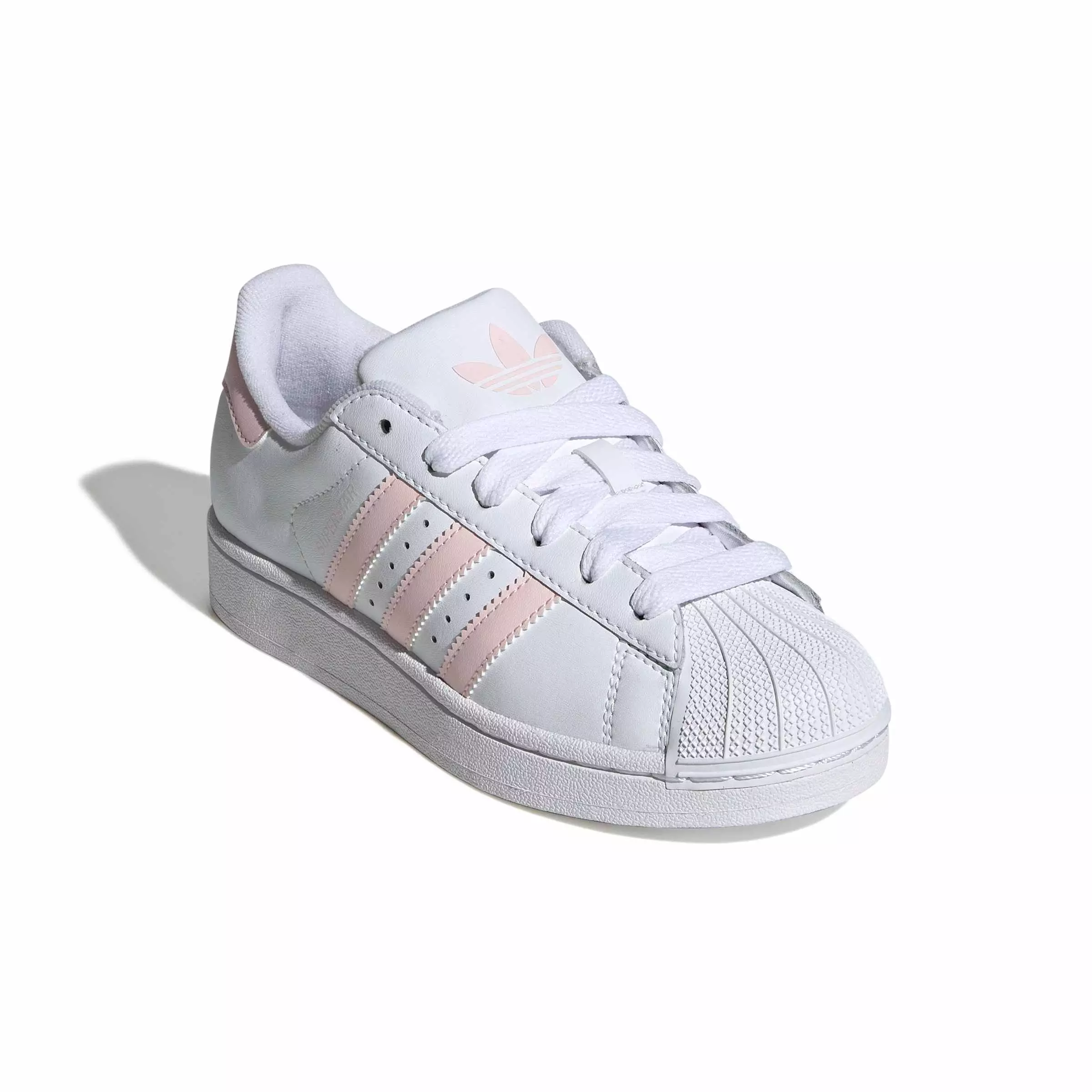 adidas Originals Superstar II "Ftwr White/Sandy Pink/Ftwr White" Grade School Girls' Shoe - WHITE/PINK/WHITE