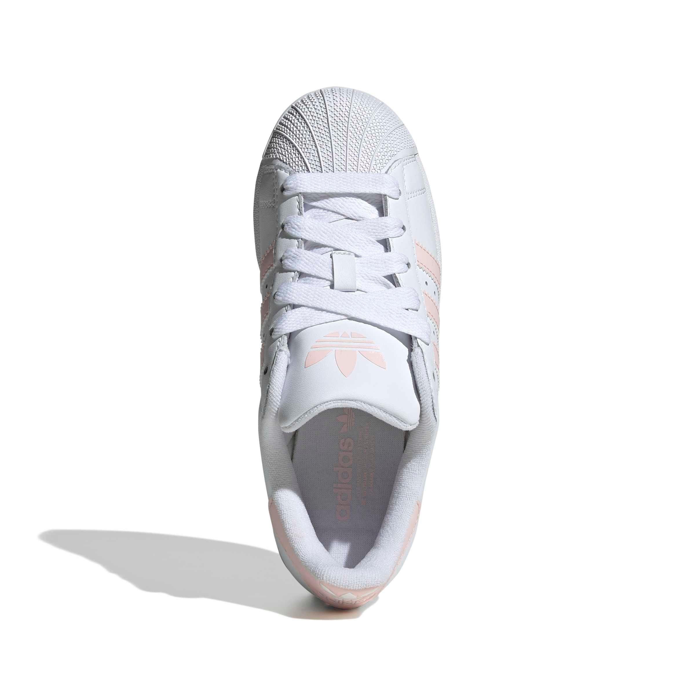 adidas Originals Superstar II Grade School Girls' "Ftwr White/Sandy Pink/Ftwr White" Shoe