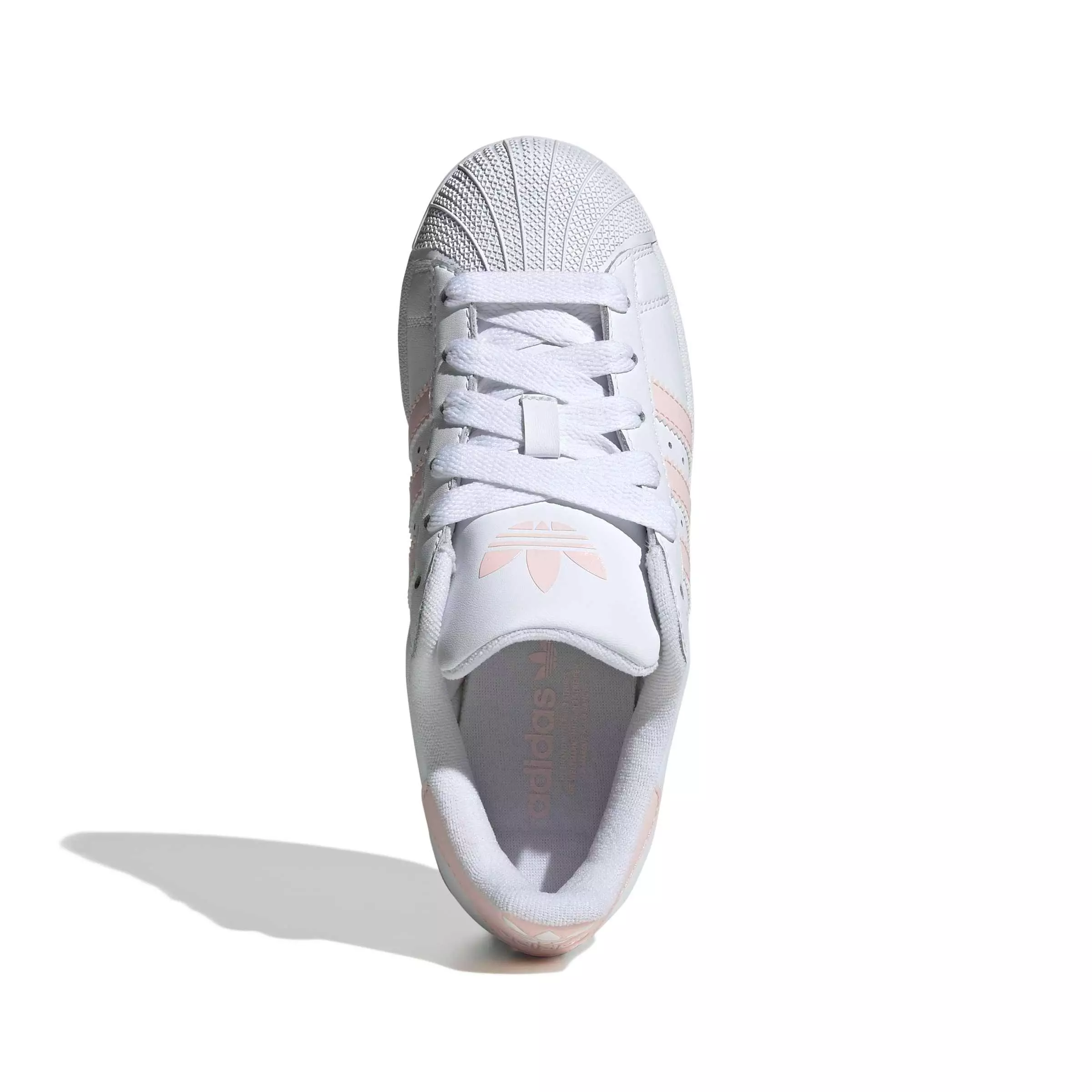 adidas Originals Superstar II "Ftwr White/Sandy Pink/Ftwr White" Grade School Girls' Shoe - WHITE/PINK/WHITE