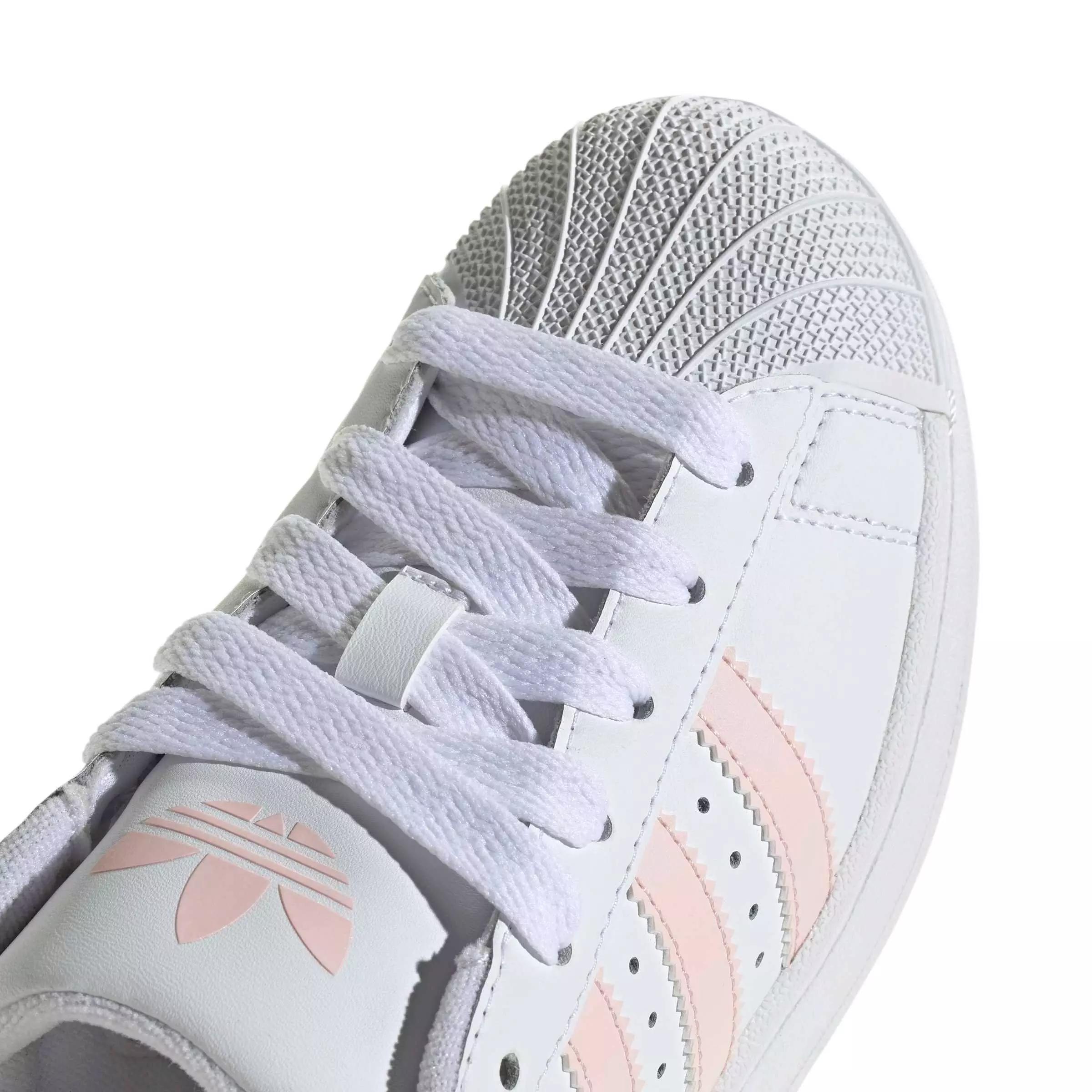 adidas Originals Superstar II "Ftwr White/Sandy Pink/Ftwr White" Grade School Girls' Shoe - WHITE/PINK/WHITE