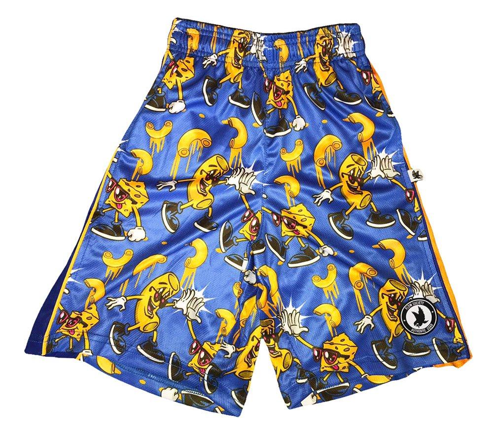 Flow Society Big Boys' Mac 'n Cheese Attack Shorts - Blue - BLUE Thumbnail View 1