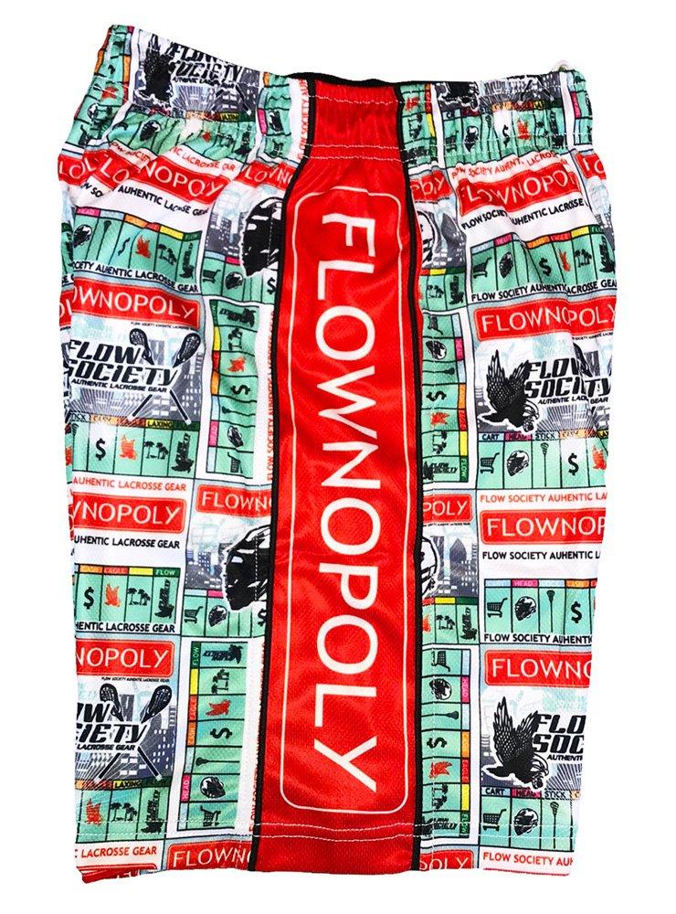 Flow Society Big Boys' Flownopoly Attack Shorts - White/Green/Red - WHITE/GREEN/RED Thumbnail View 3