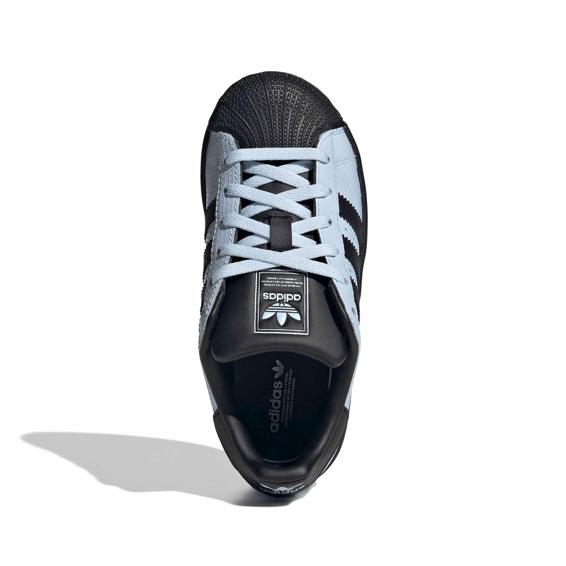 adidas Originals Superstar II "Crystal Sky/Core Black/Crystal Sky" Preschool Girls' Shoe - SKY/BLACK/SKY Thumbnail View 5