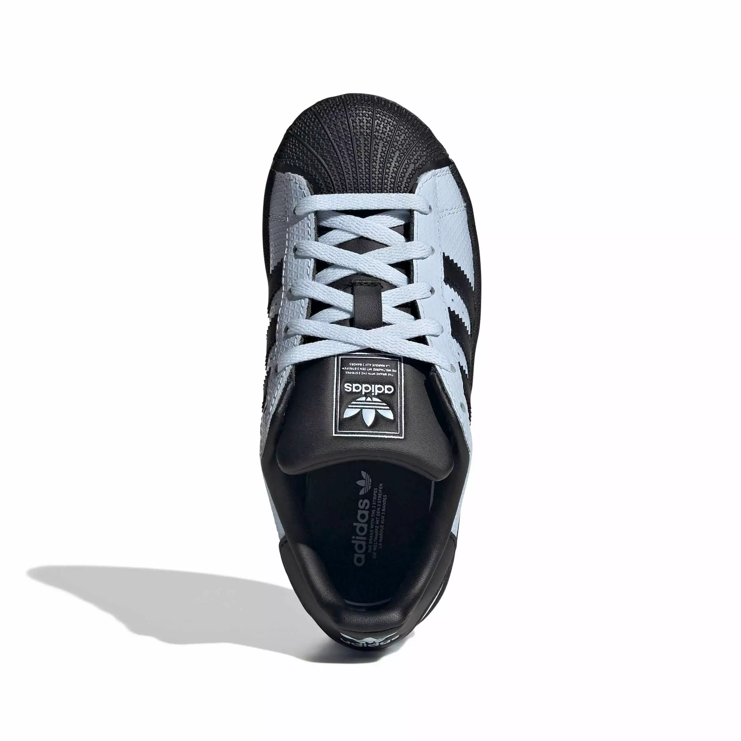 adidas Originals Superstar II "Crystal Sky/Core Black/Crystal Sky" Preschool Girls' Shoe - SKY/BLACK/SKY