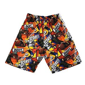 Flow Society Big Boys' Soccer Comic Attack Shorts -Orange/Multi