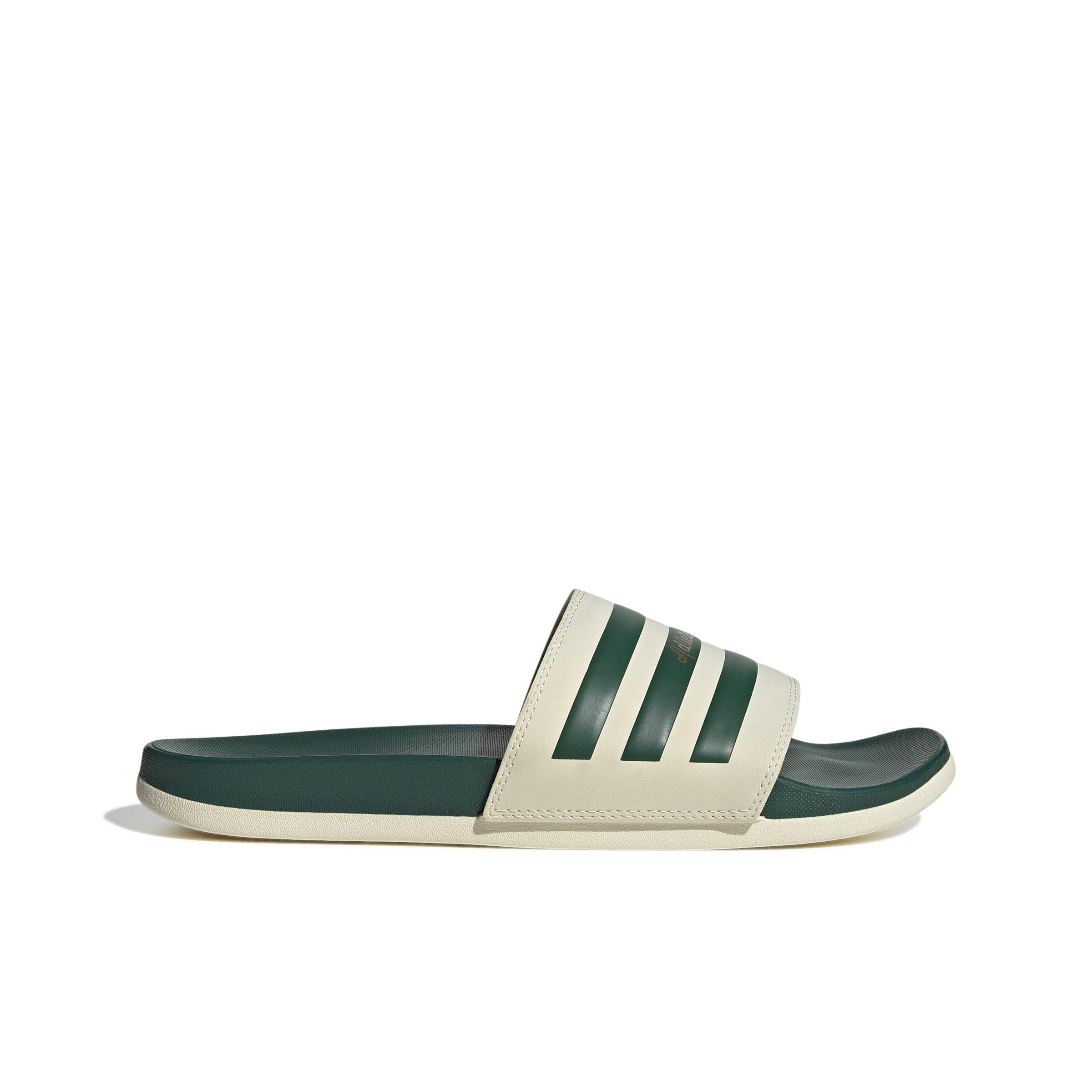 Adidas slides green and white online