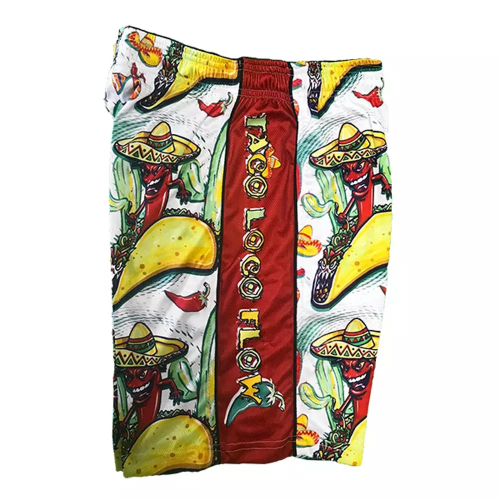 Flow Society Big Boys' Taco Loco Flow Shorts -White - WHITE