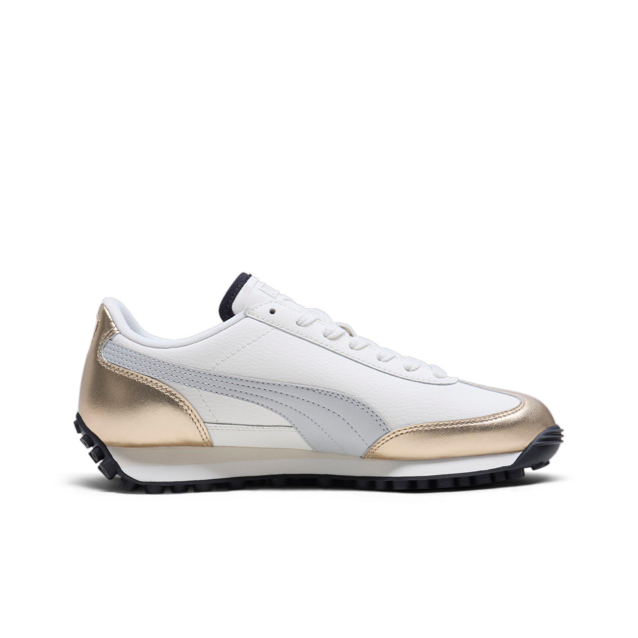 PUMA Easy Rider Mixed Metals "Warm White/PUMA Gold/Glacial Grey/PUMA Black" Women's Shoe - WHITE/GOLD/GREY/BLACK