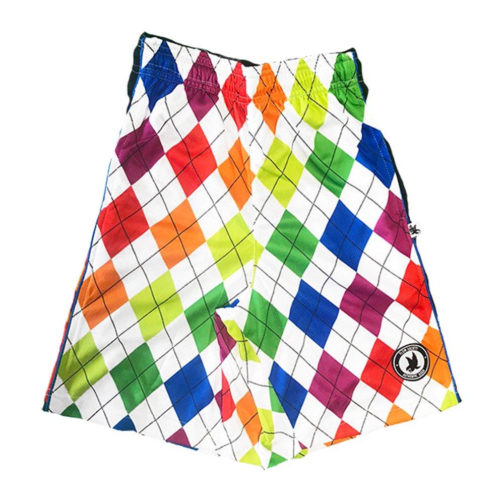Flow Society New Neon Argyle Big Boys' Neon Rainbow Shorts
