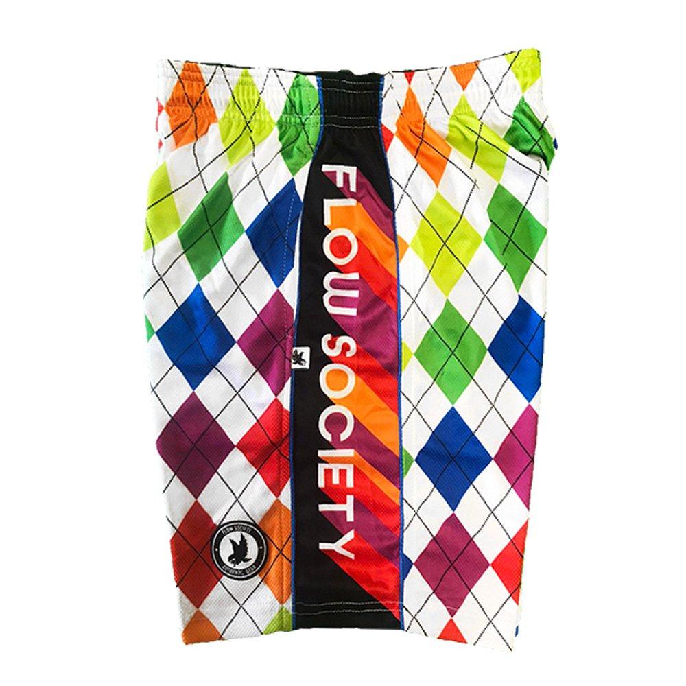 Flow Society Big Boys' New Neon Argyle Shorts - Neon Rainbow - NEON RAINBOW Thumbnail View 3