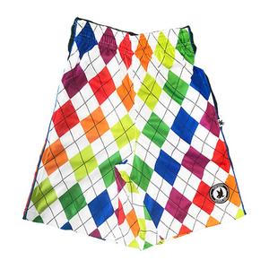 Flow Society Big Boys' New Neon Argyle Shorts -Neon Rainbow