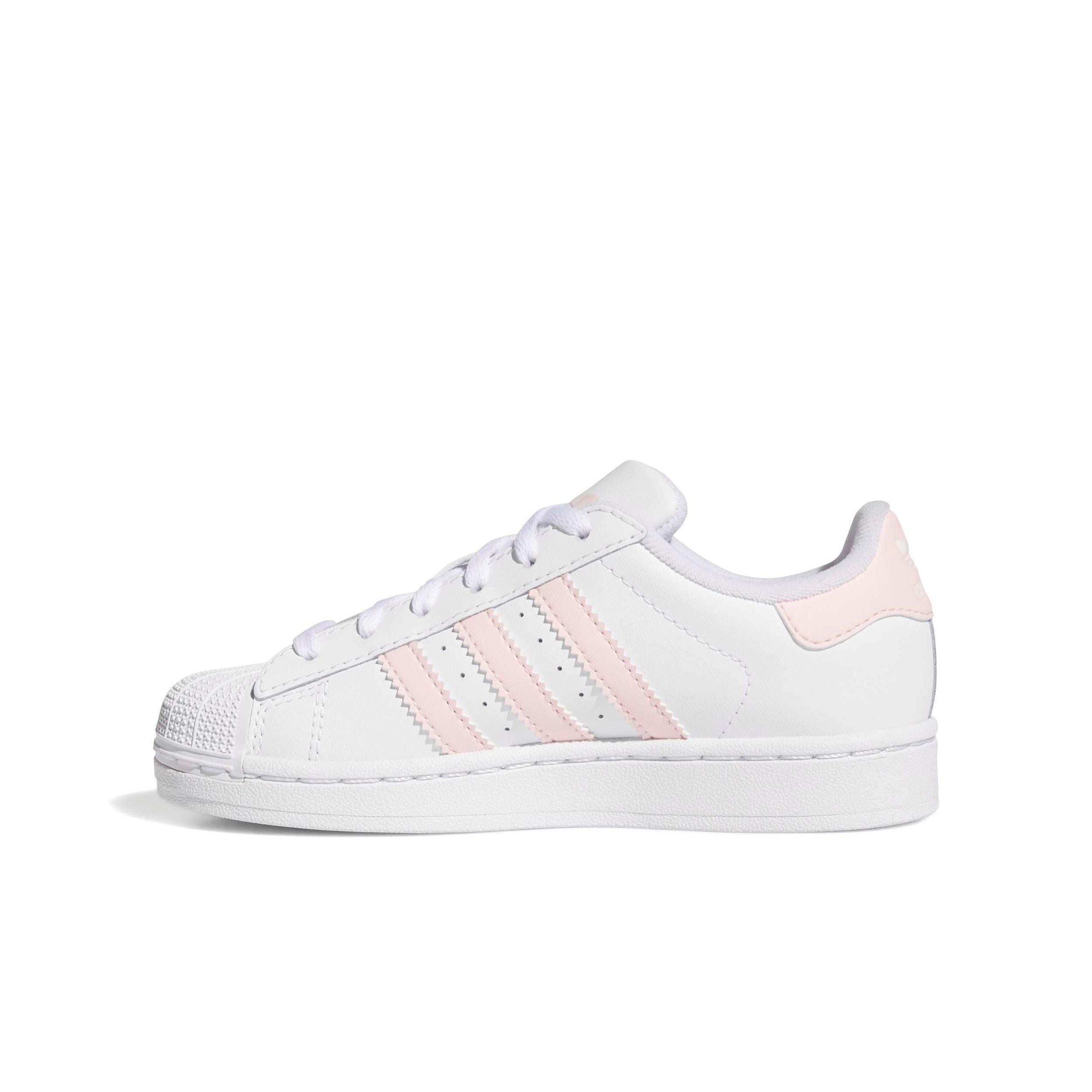 adidas Originals Superstar II "Ftwr White/Sandy Pink/Ftwr White" Preschool Girls' Shoe - WHITE/PINK/WHITE Thumbnail View 2