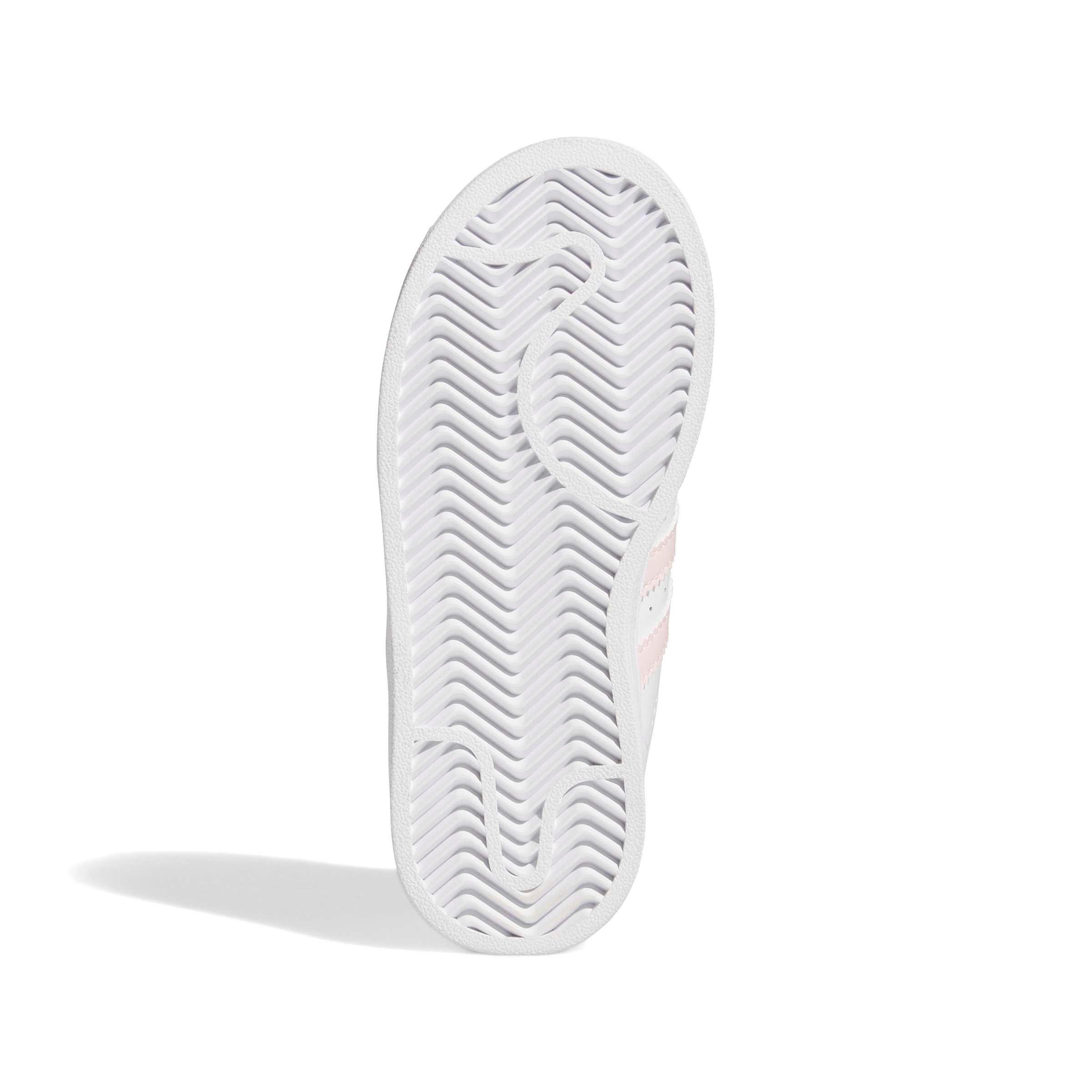 adidas Originals Superstar II "Ftwr White/Sandy Pink/Ftwr White" Preschool Girls' Shoe - WHITE/PINK/WHITE Thumbnail View 6