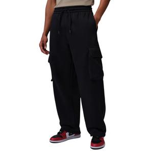 Jordan Men's Brooklyn Oversized Fleece Cargo Pants - Black - BLACK