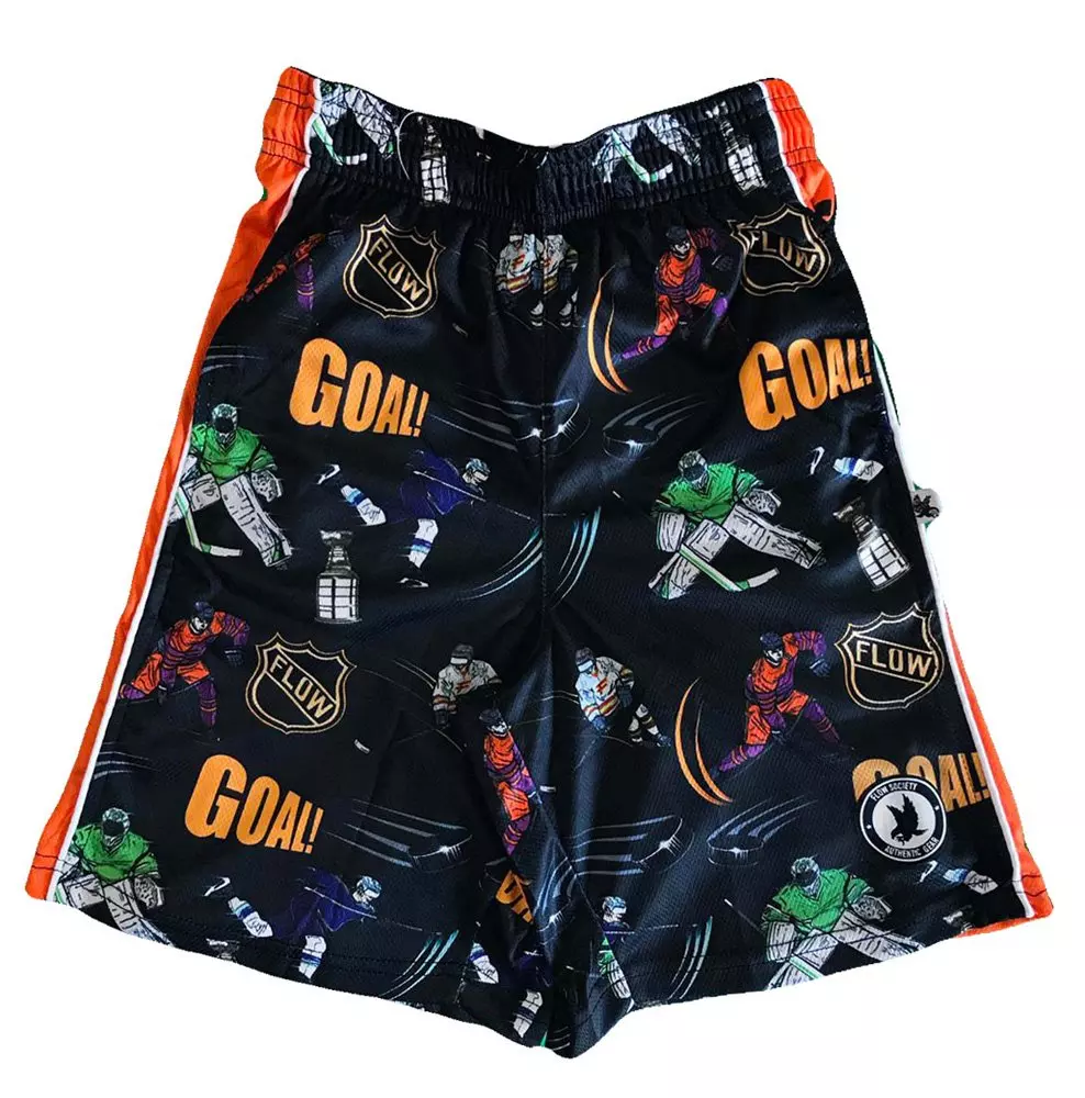 Flow Society Big Boys' Shot on Goal Shorts - Black - BLACK