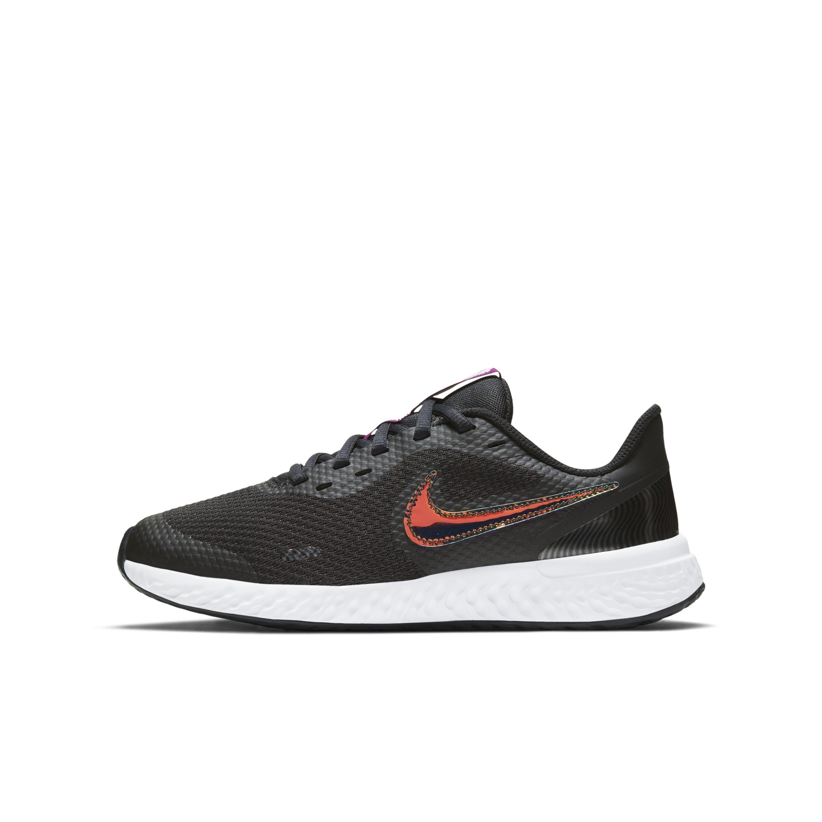 Nike Revolution 5 Power "Black" Grade School Boys' Running Shoe - BLACK Thumbnail View 2