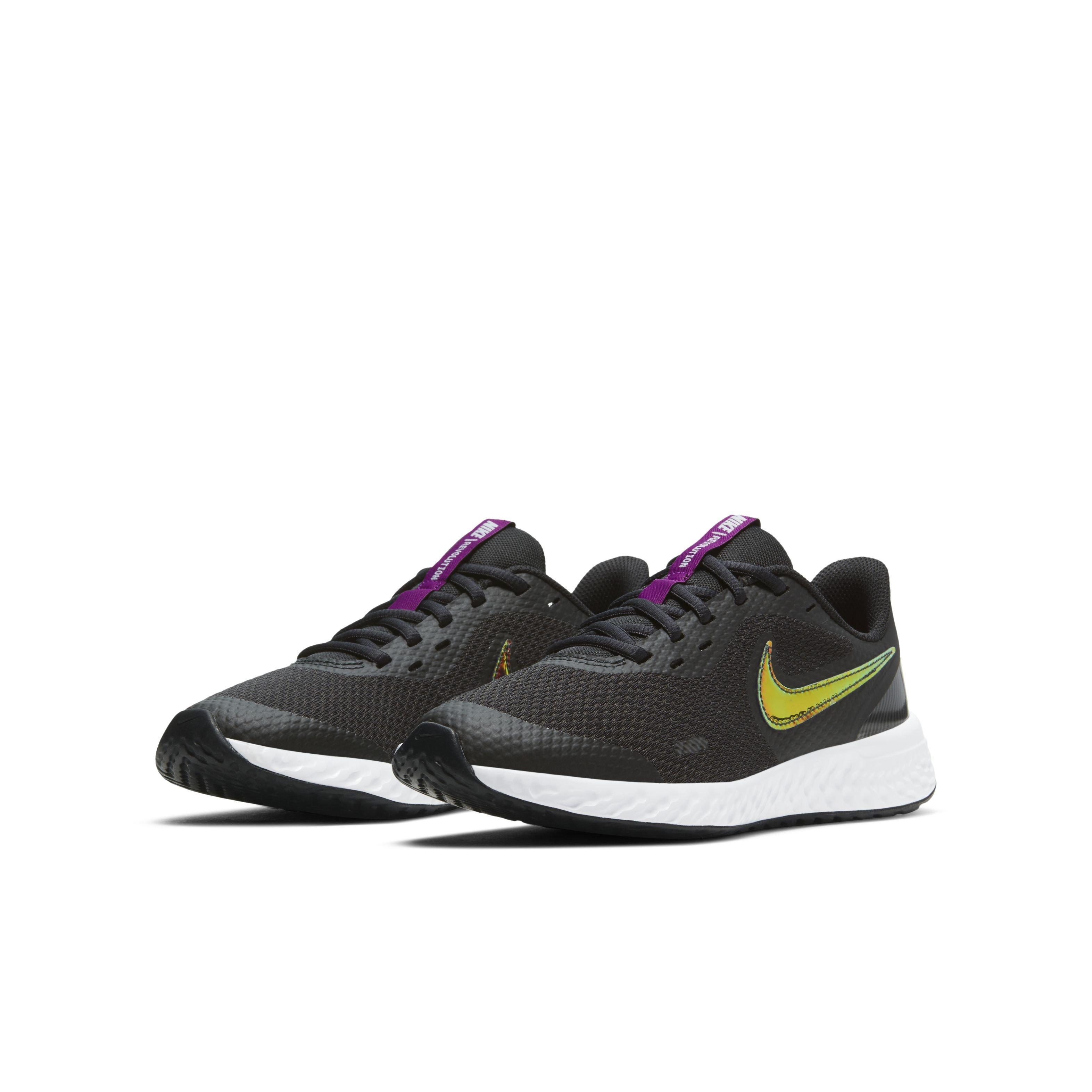 Nike Revolution 5 Power "Black" Grade School Boys' Running Shoe - BLACK Thumbnail View 3