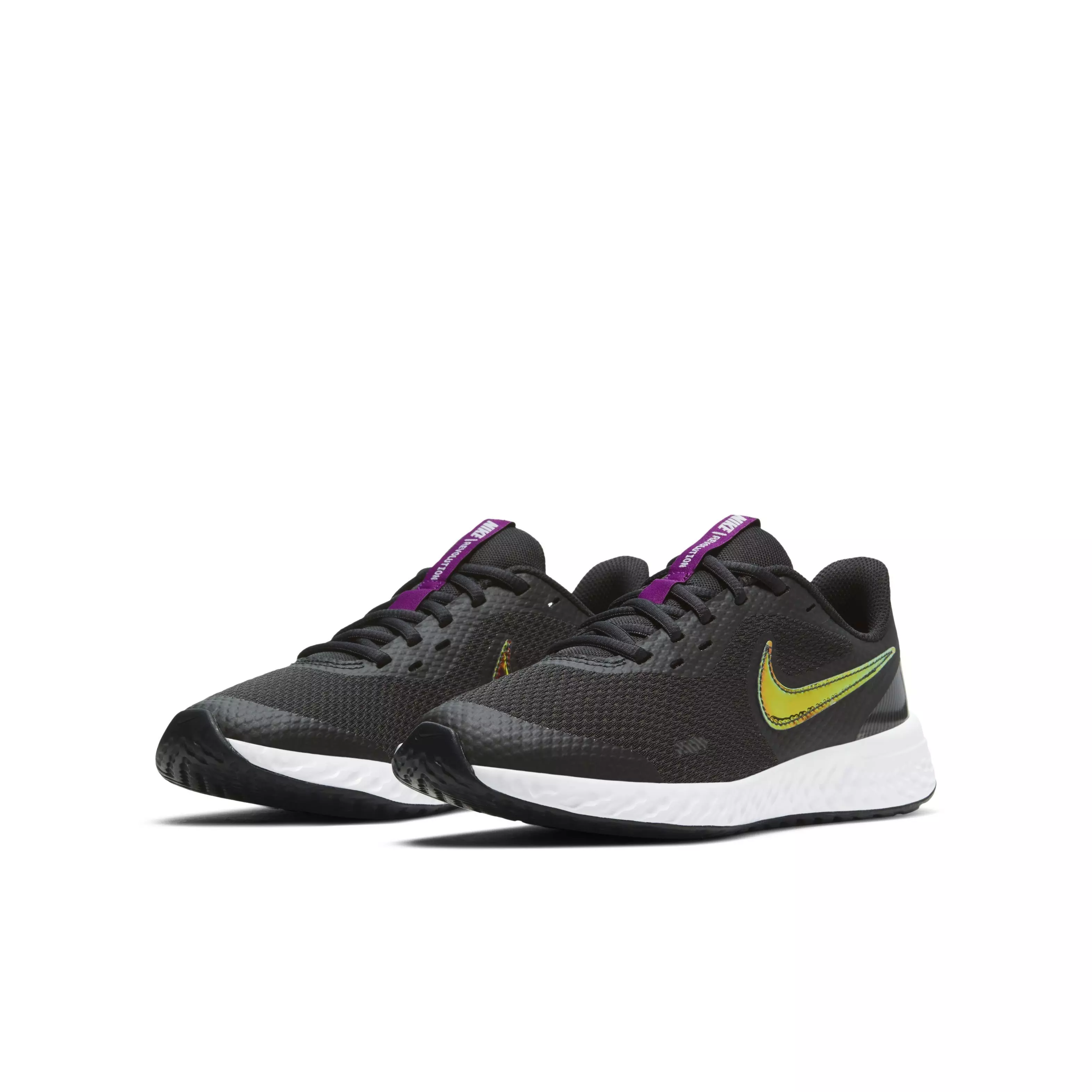 Nike Revolution 5 Power "Black" Grade School Boys' Running Shoe - BLACK